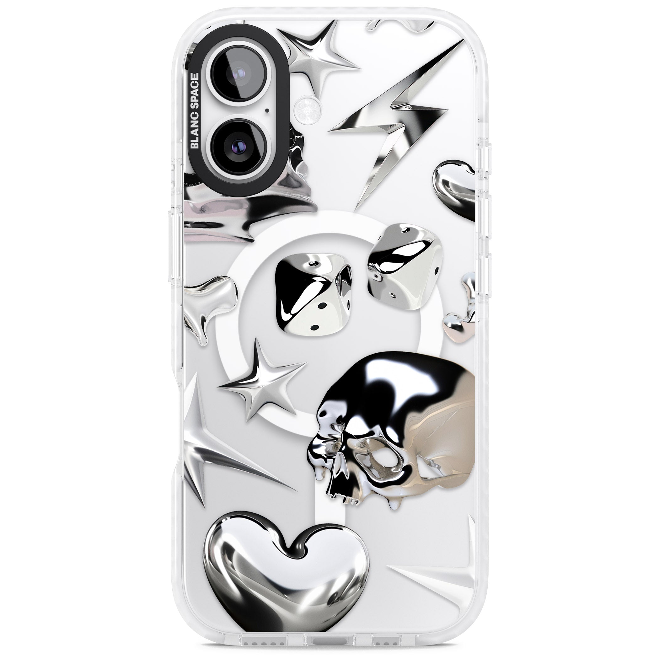 Chromed iPhone 17 Impact Pro Clear Phone Case