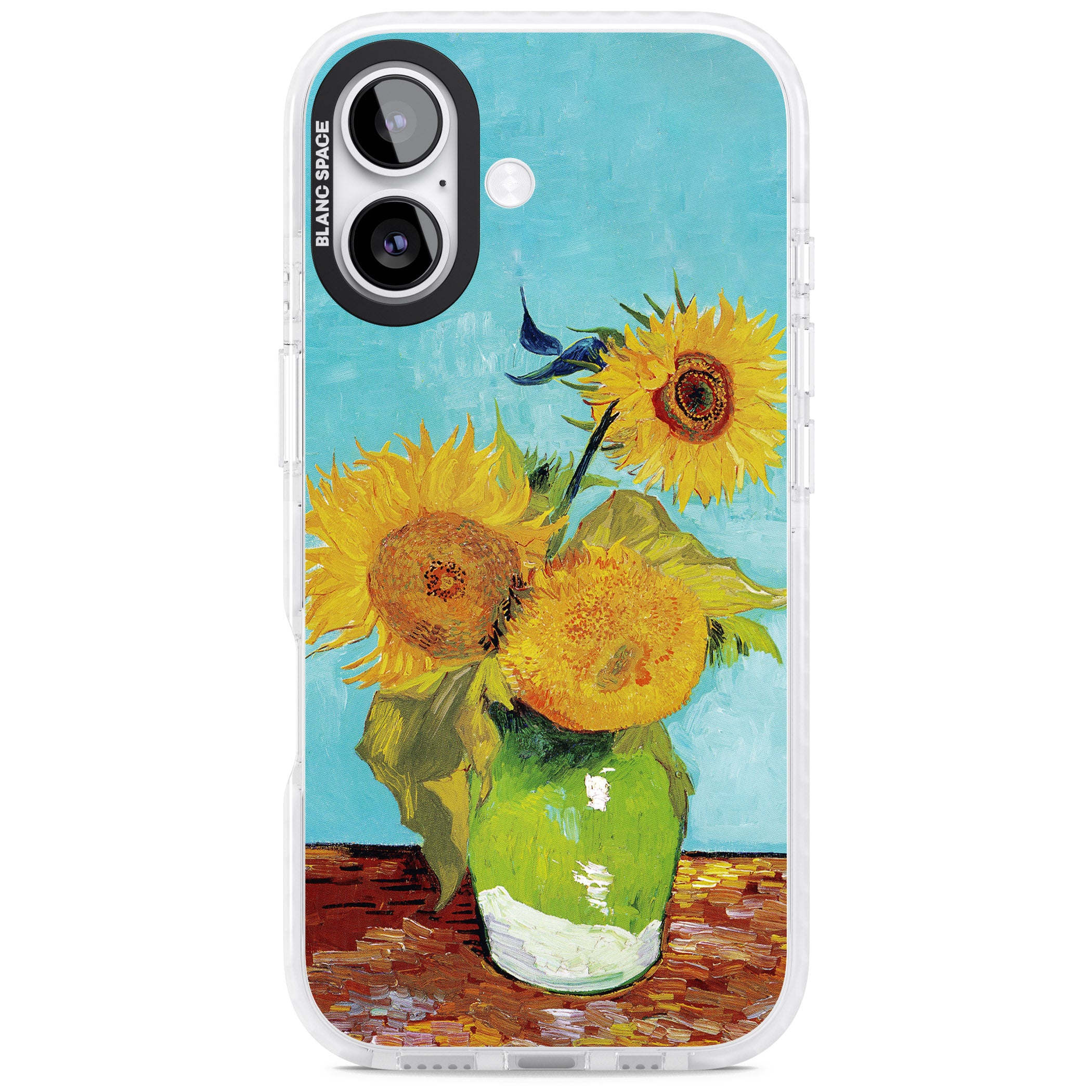 Vase With Three Sunflowers iPhone 17 Impact Pro Clear Phone Case
