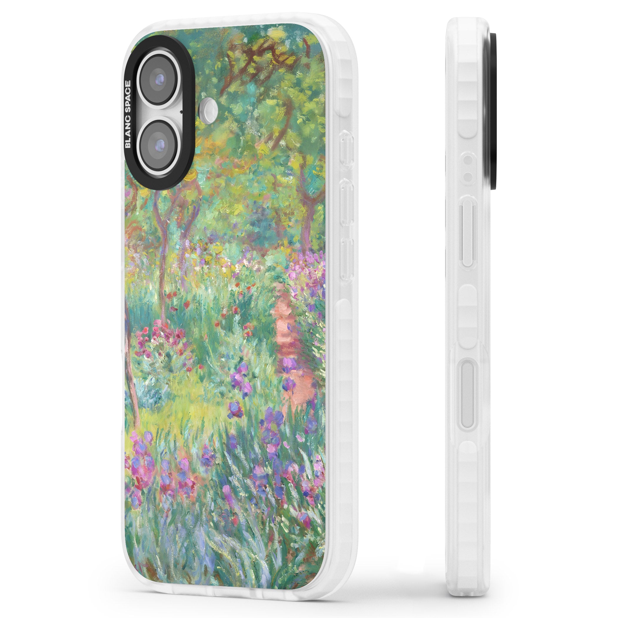 Garden in Giverny iPhone 17 Impact Pro Clear Phone Case Side Profile