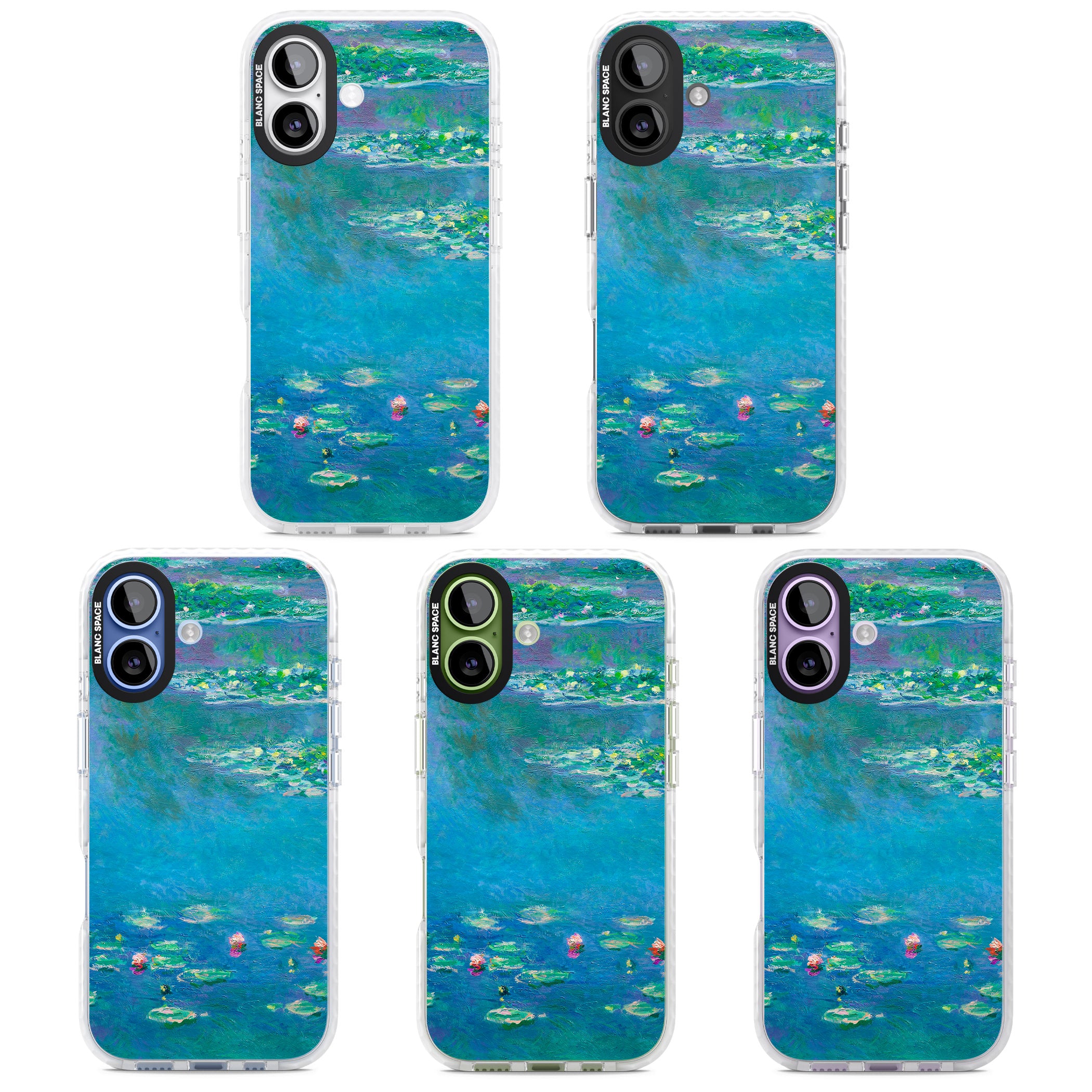 Water Lilies iPhone 17 Impact Pro Clear Phone Case APT Impact Protection
