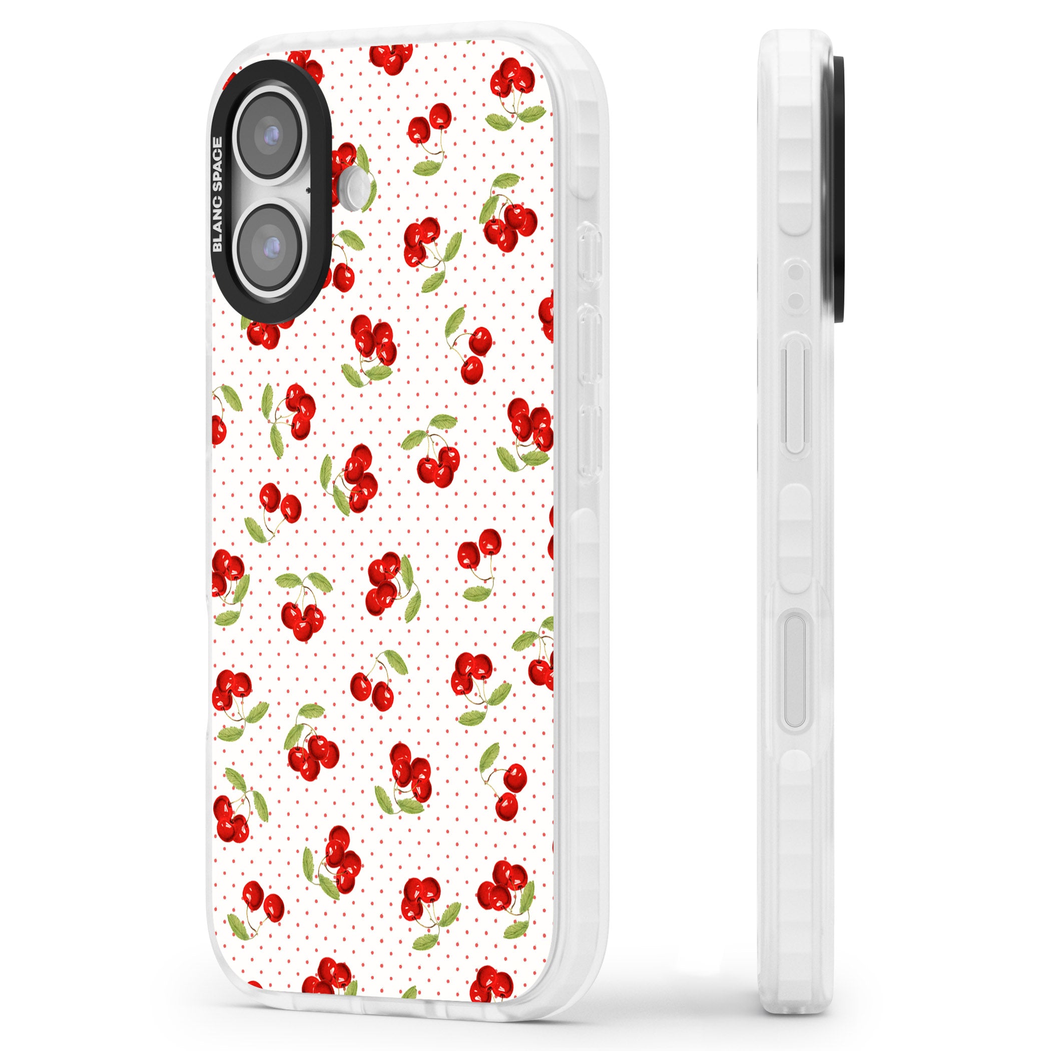 Cherry Picking iPhone 17 Impact Pro Clear Phone Case Side Profile