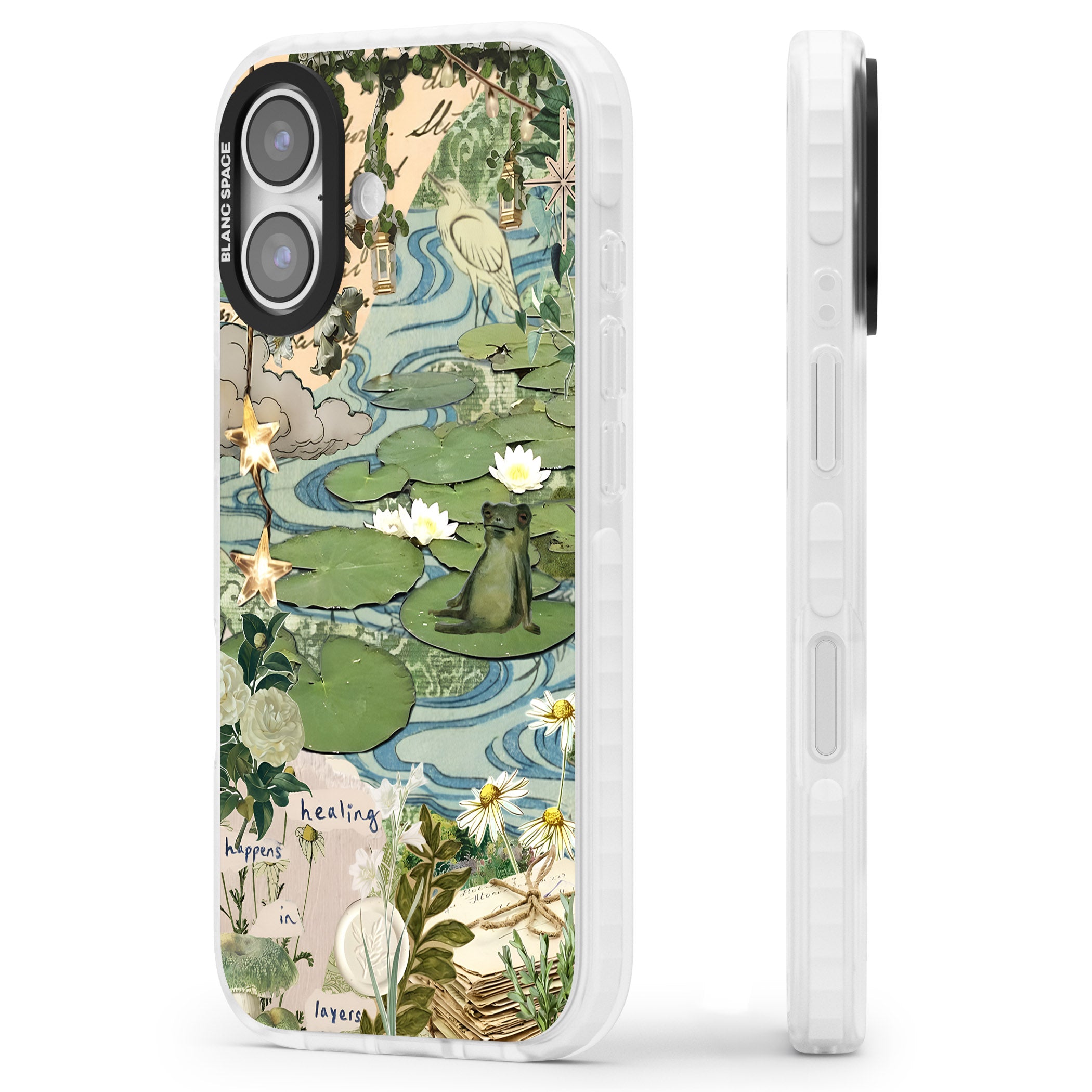 Lily Pad River iPhone 17 Impact Pro Clear Phone Case Side Profile