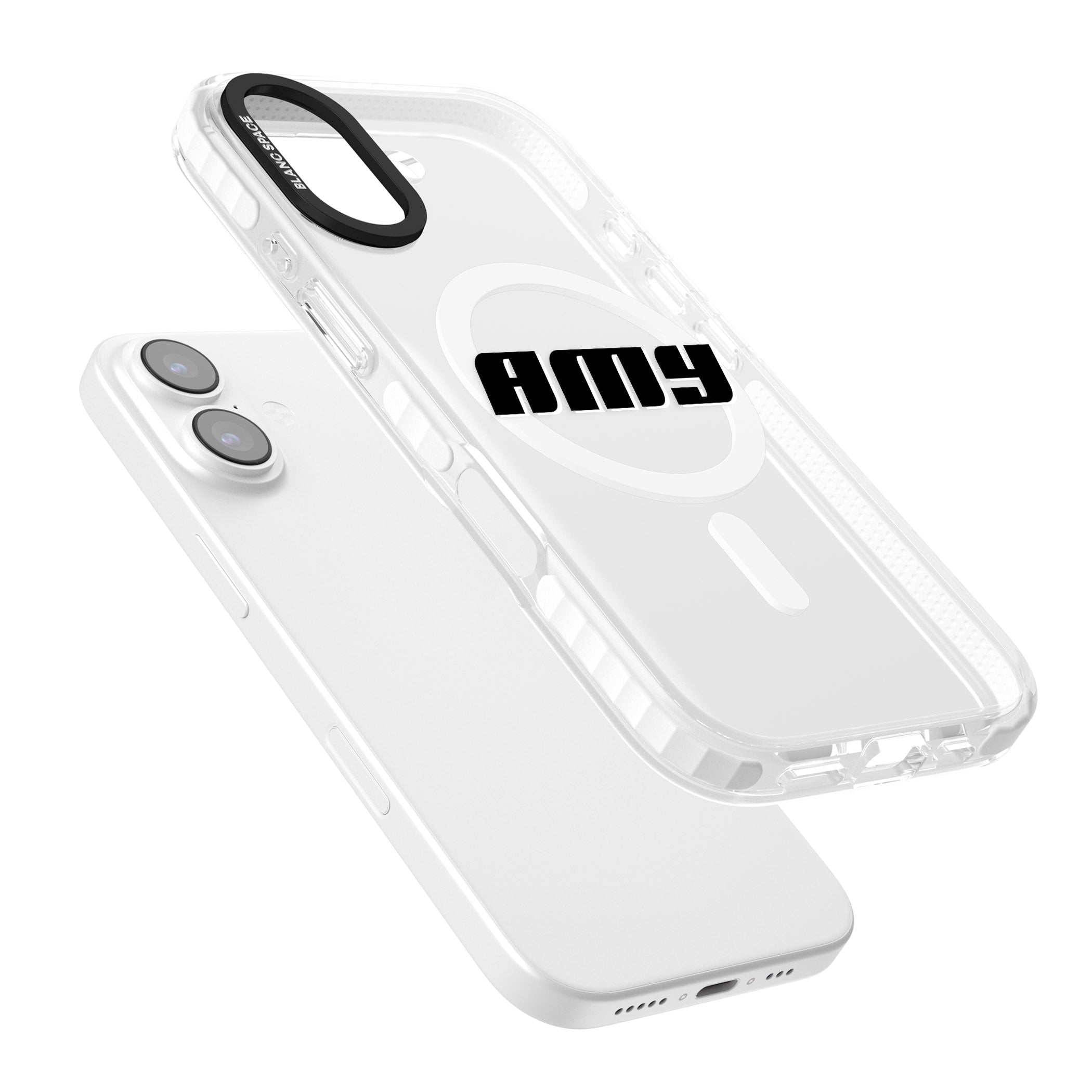 Personalised Bold Name iPhone 17 Impact Pro Clear Phone Case Colours