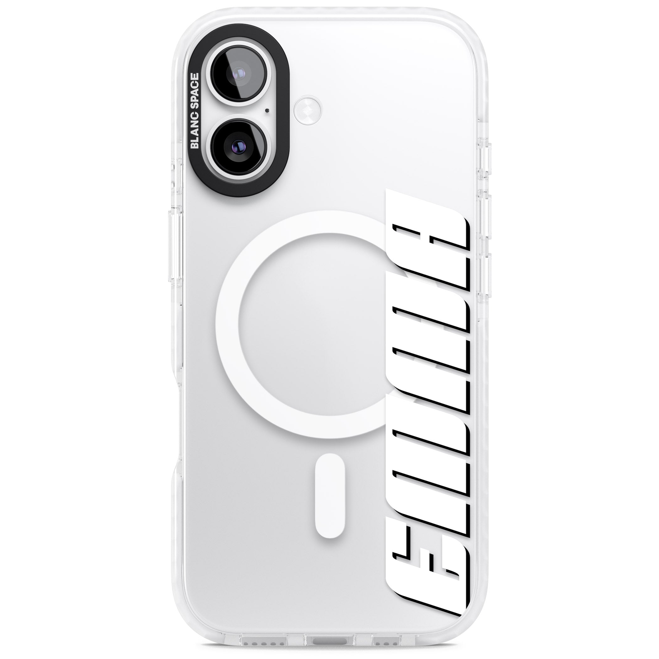 Personalised Vertical Bold Name iPhone 17 Impact Pro Clear Phone Case