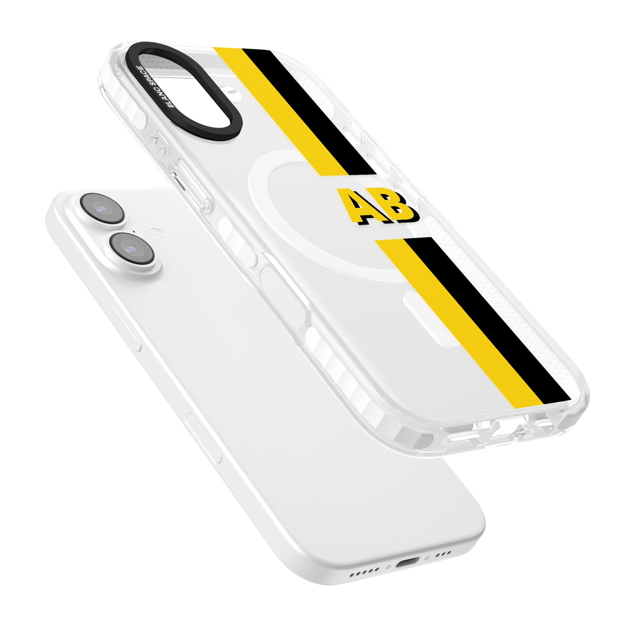 Personalised Bold Name Striped iPhone 17 Impact Pro Clear Phone Case Colours