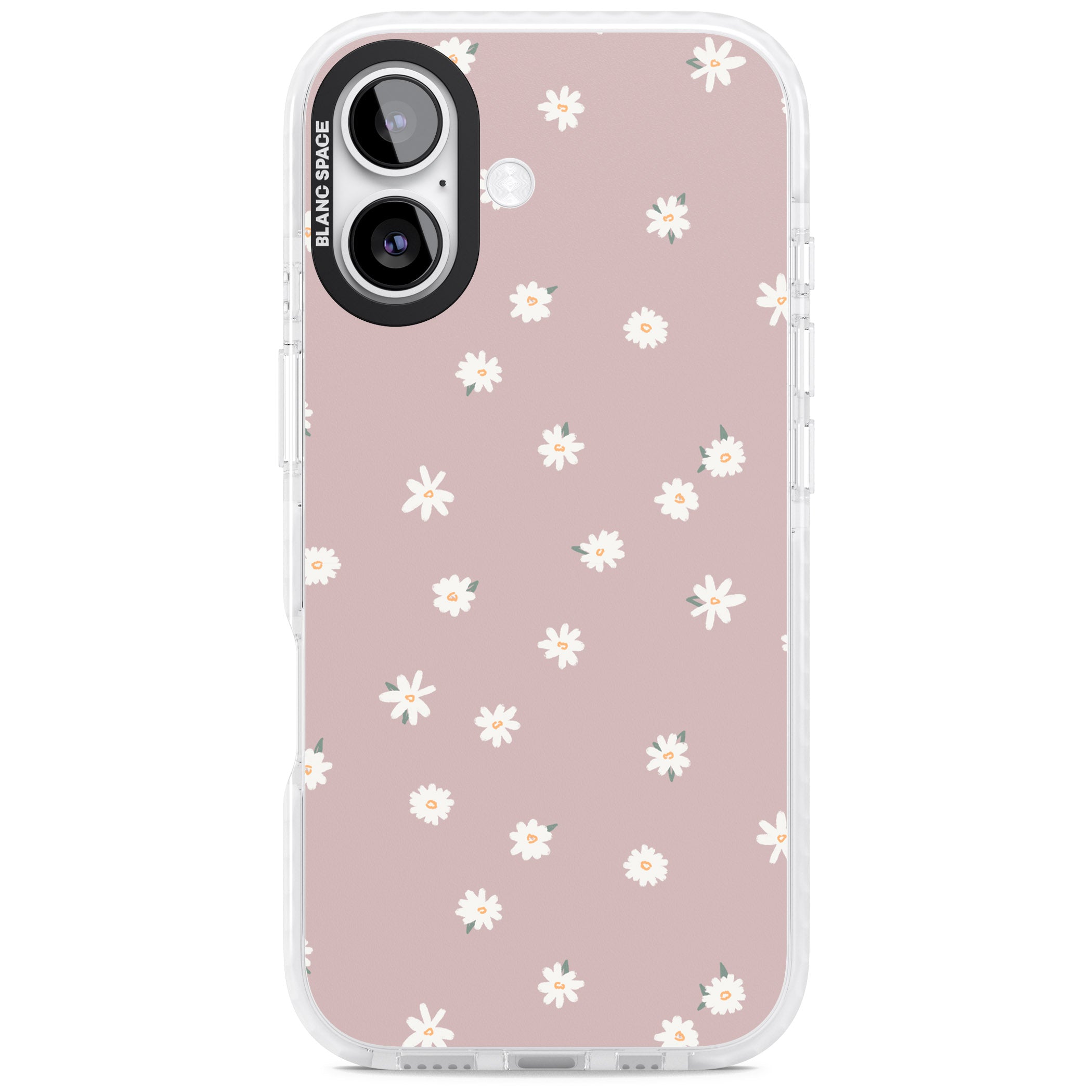 Dusty Pink Daisy iPhone 17 Impact Pro Clear Phone Case