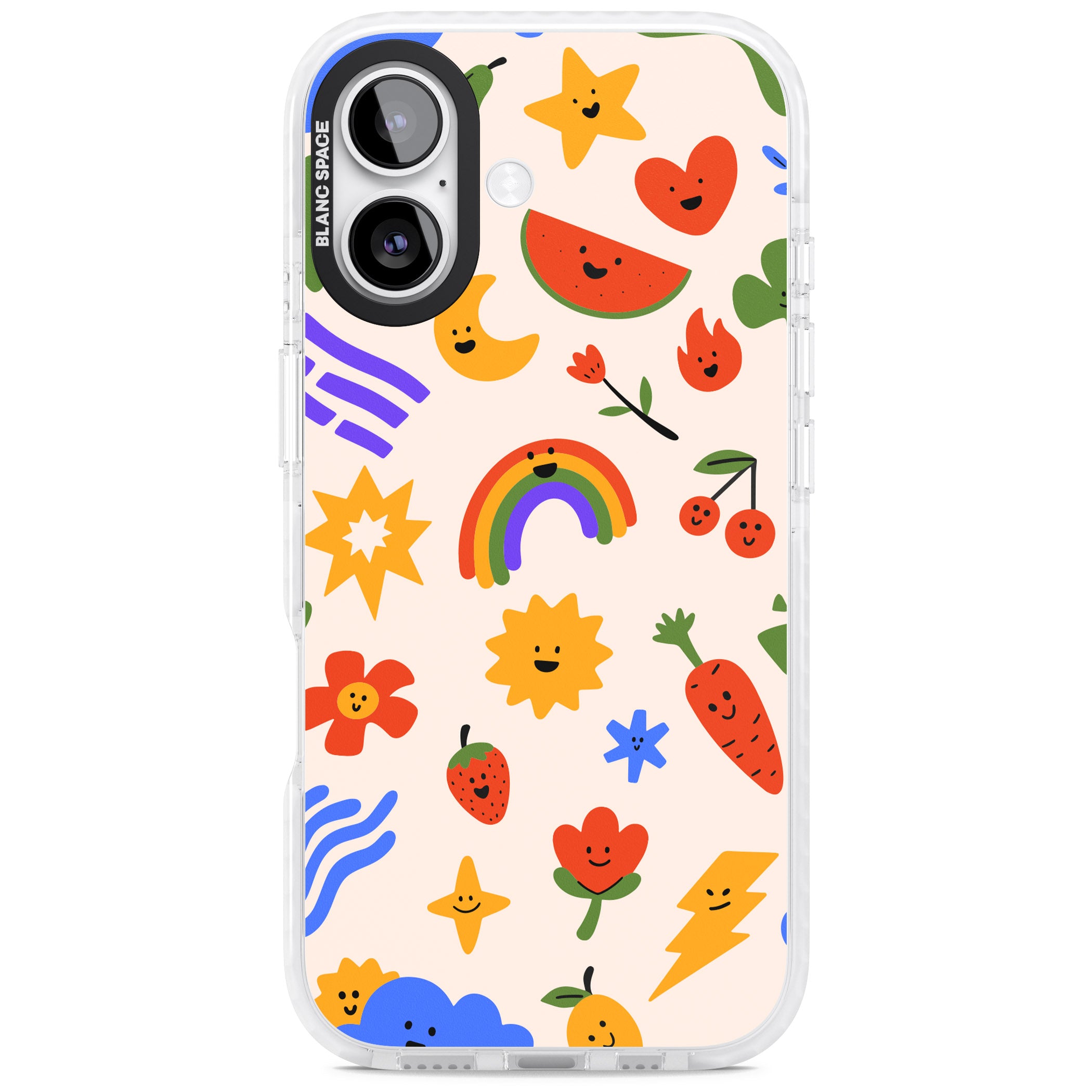 Playful Kawaii Icons iPhone 17 Impact Pro Clear Phone Case