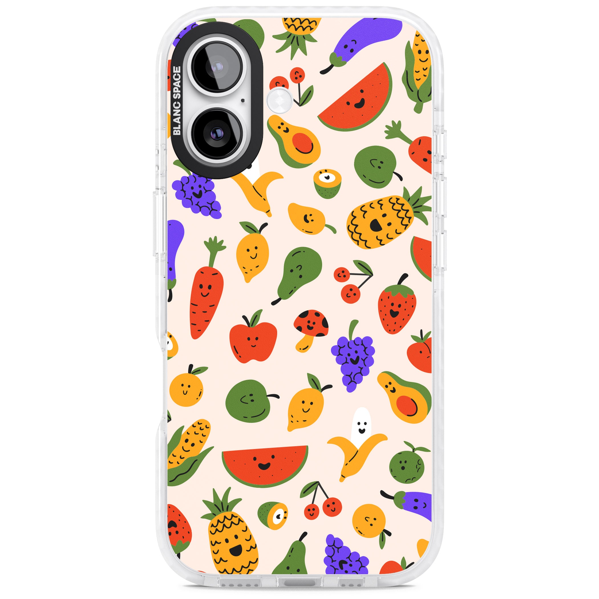 Kawaii Fruit iPhone 17 Impact Pro Clear Phone Case
