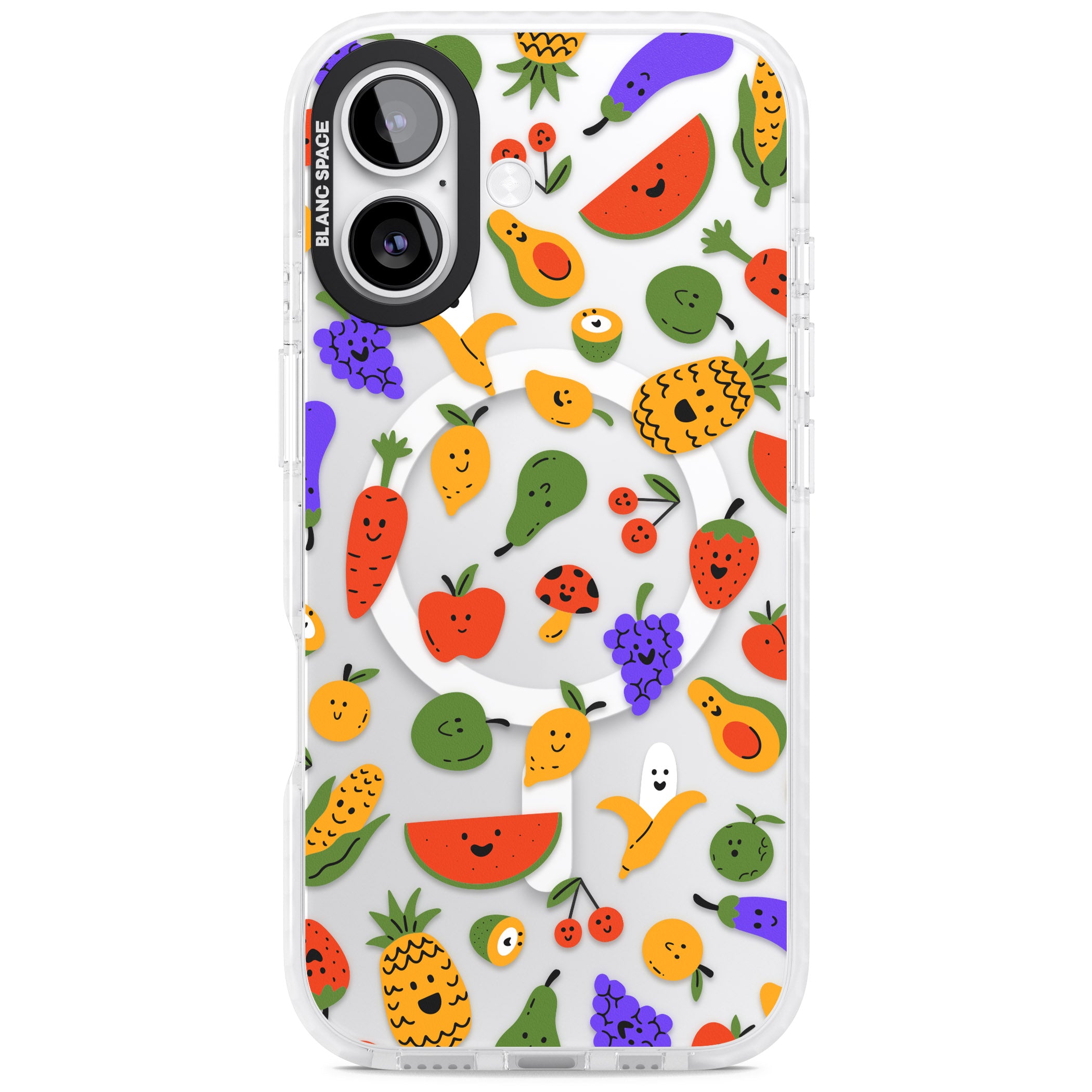 Playful Fruit Kawaii iPhone 17 Impact Pro Clear Phone Case