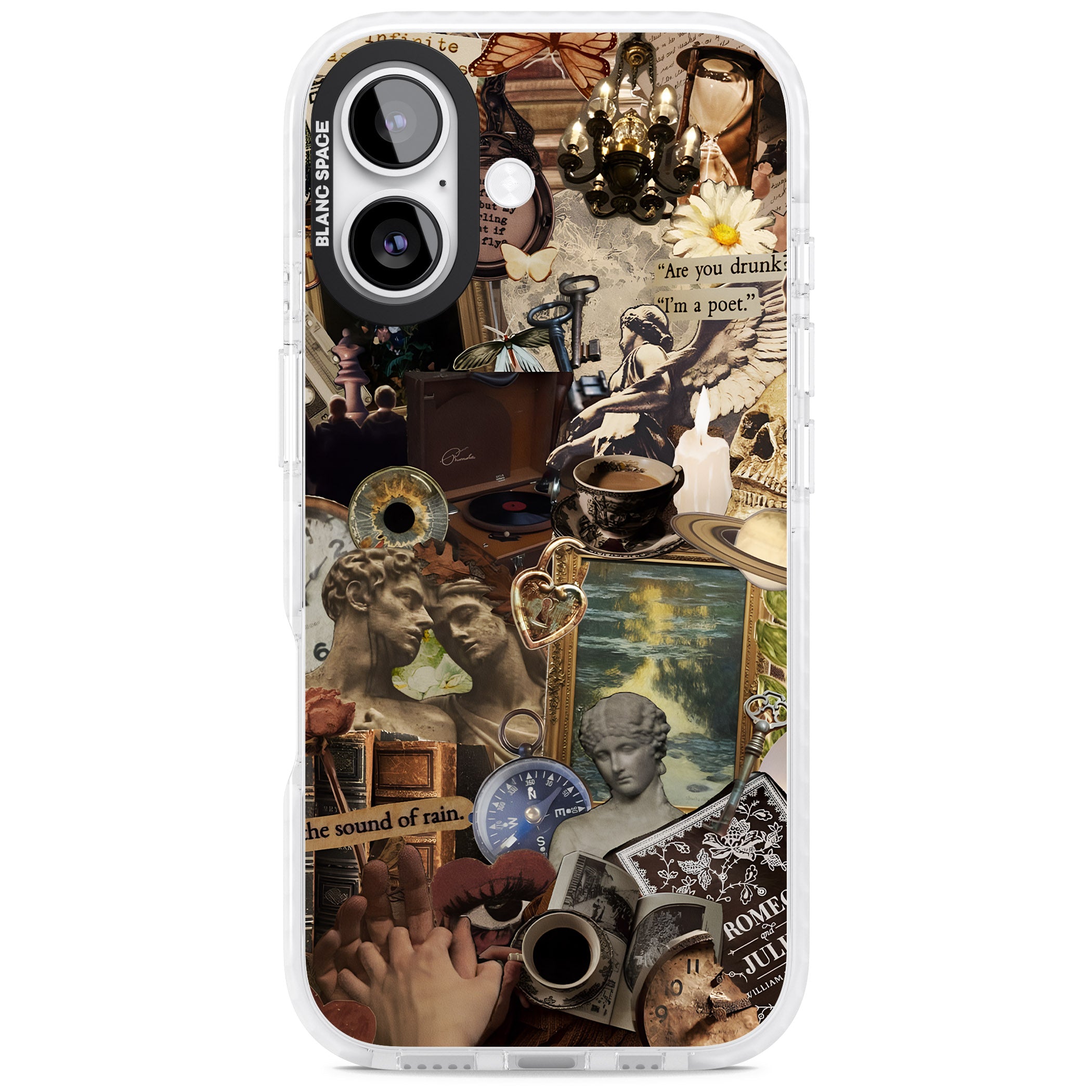 Vintage Academia Collage iPhone 17 Impact Pro Clear Phone Case