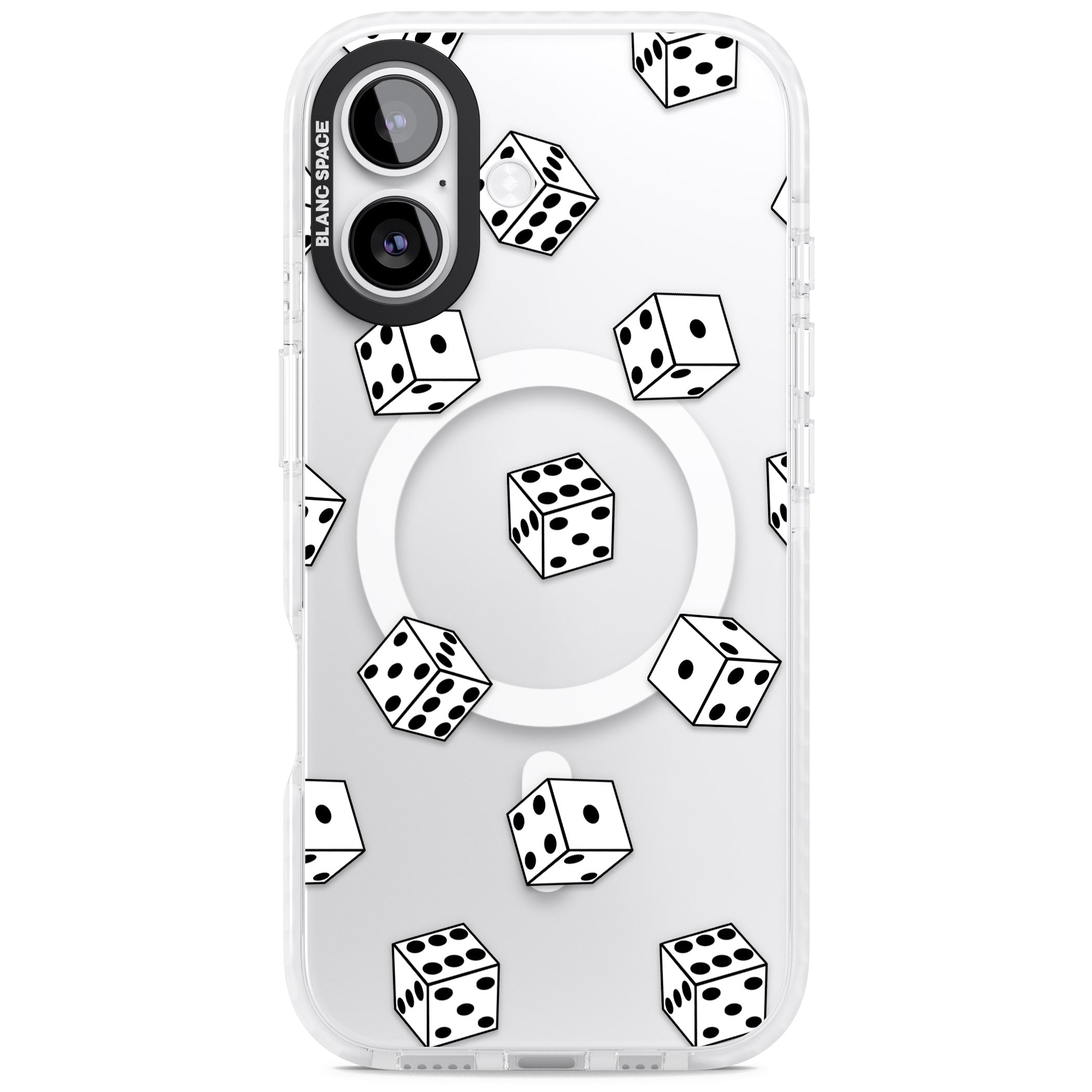 Clear Dice Pattern iPhone 17 Impact Pro Clear Phone Case