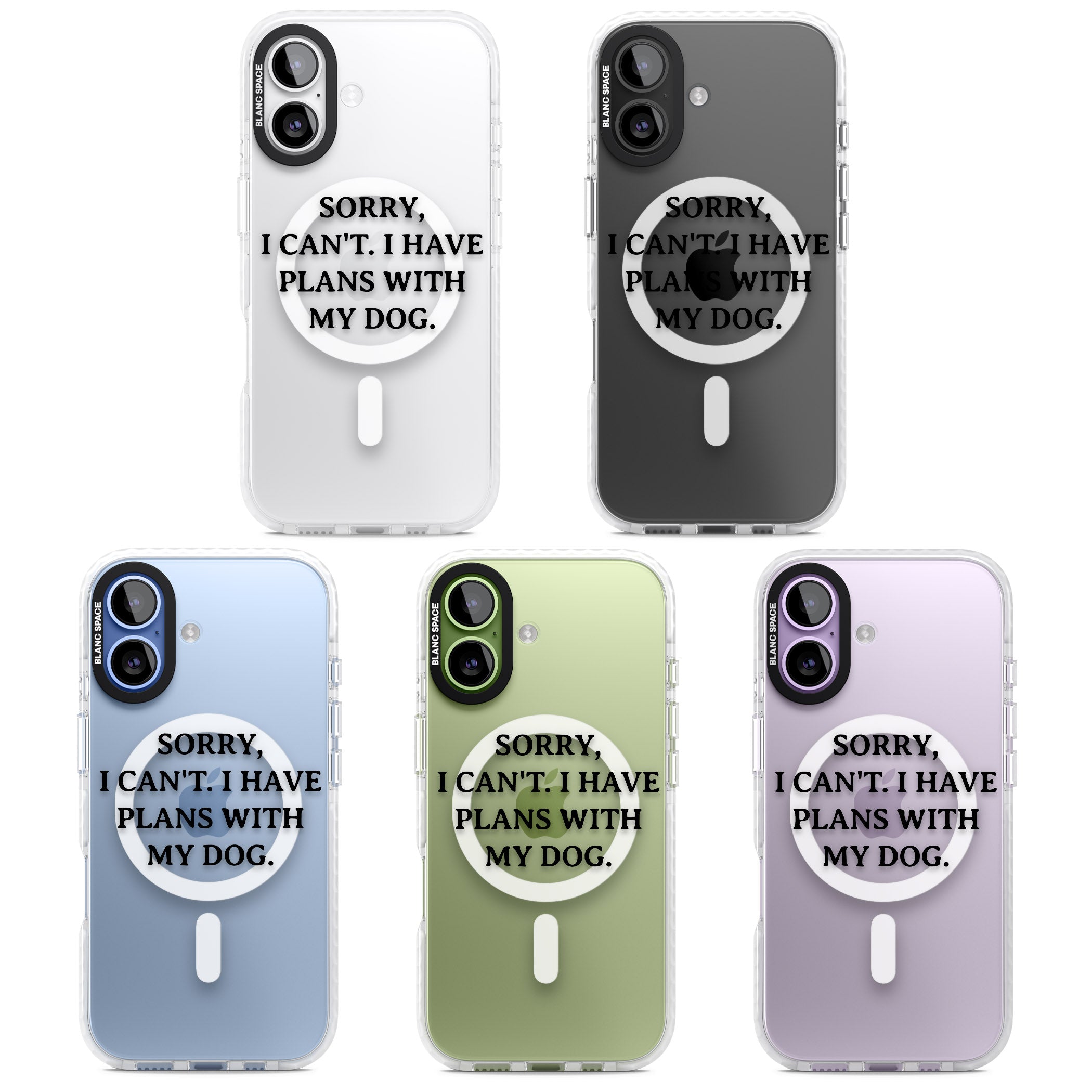 I Have Plans With My Dog iPhone 17 Impact Pro Clear Phone Case APT Impact Protection