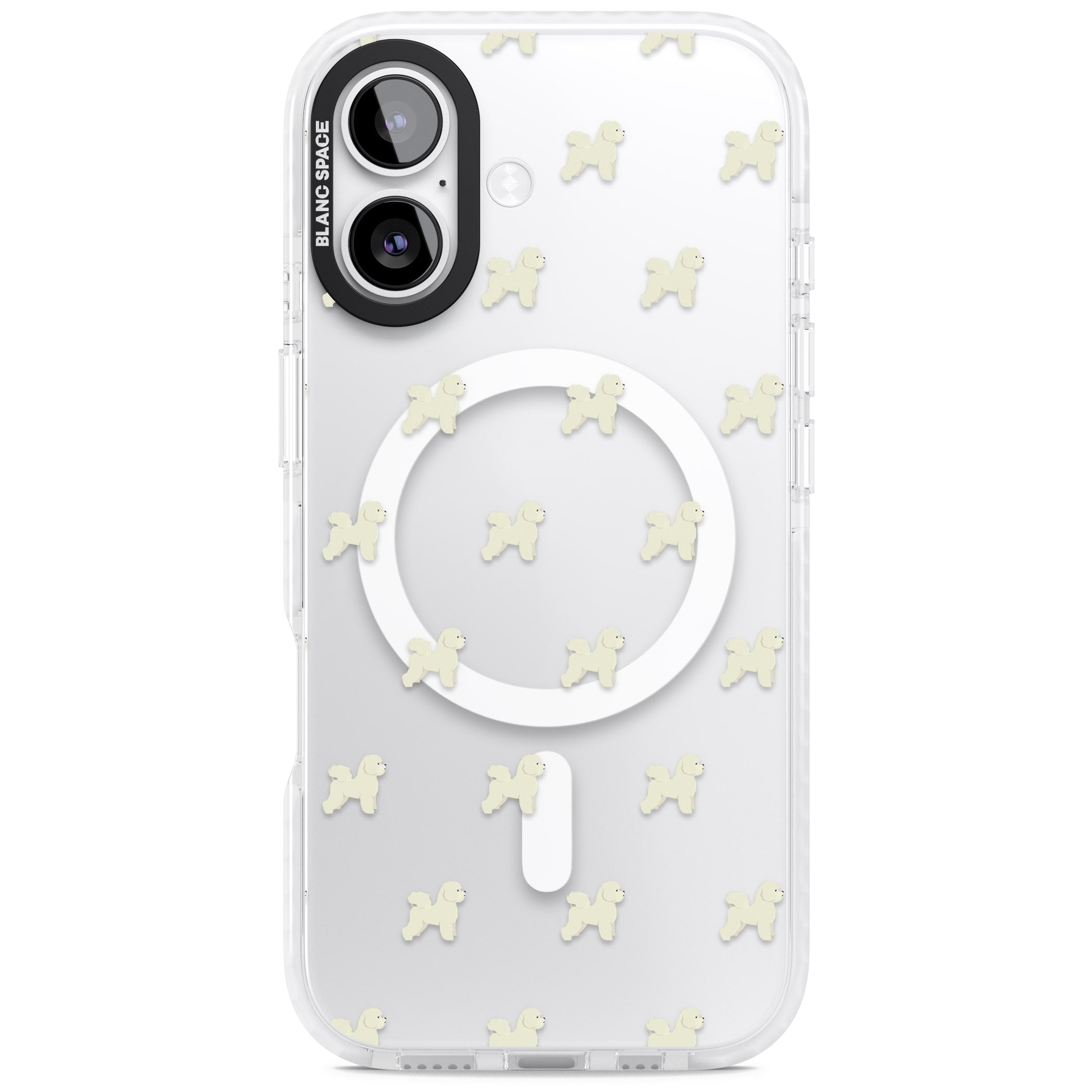 Bichon Frise Pattern iPhone 17 Impact Pro Clear Phone Case