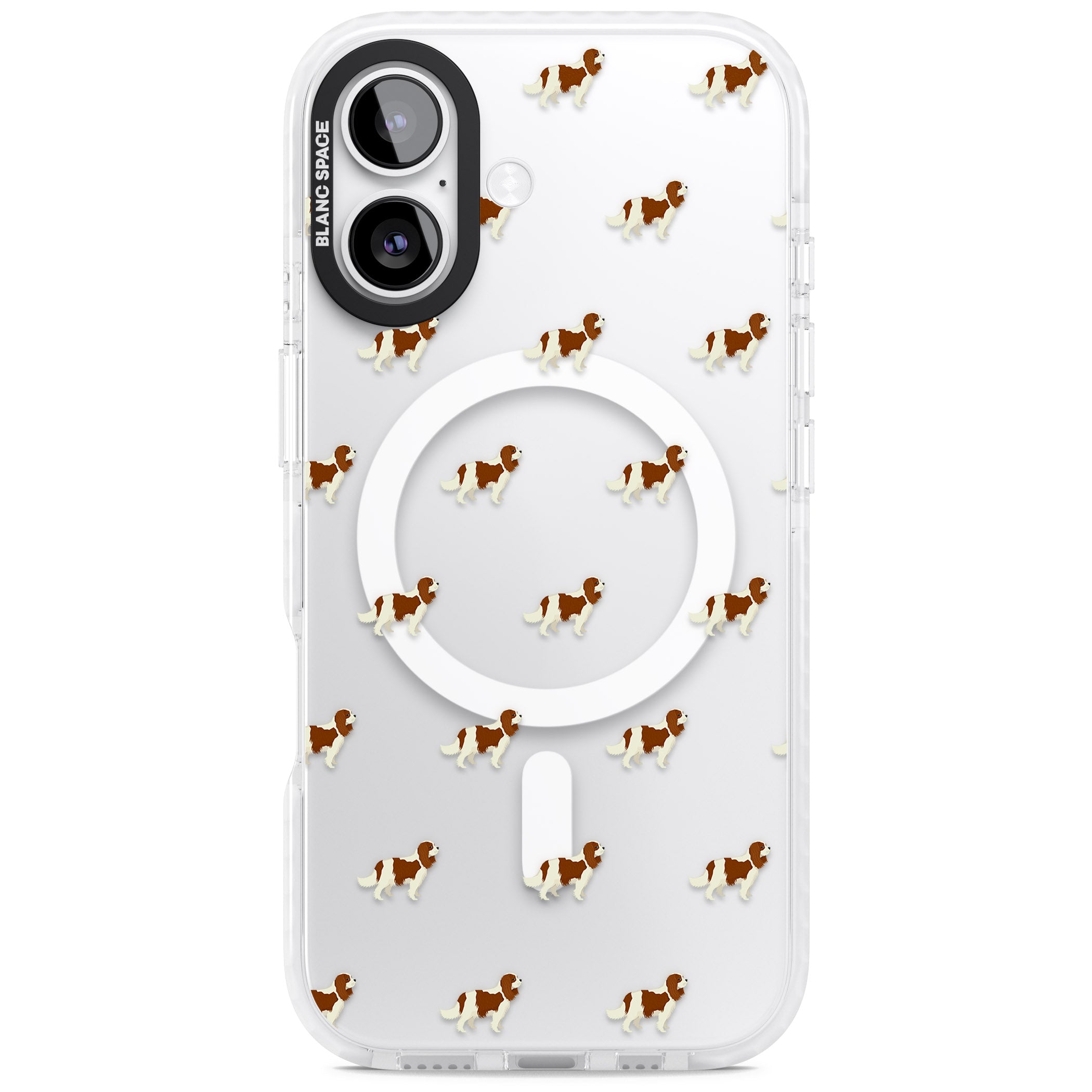 Cavalier King Charles Dog Pattern iPhone 17 Impact Pro Clear Phone Case