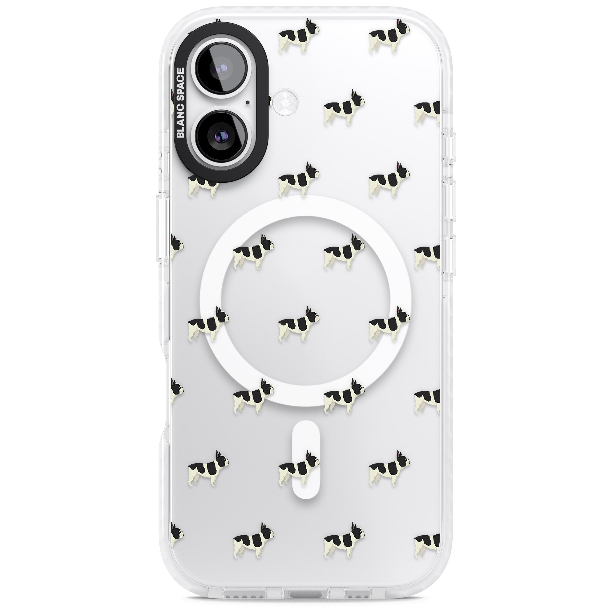 Frenchie Repeat Dog iPhone 17 Impact Pro Clear Phone Case