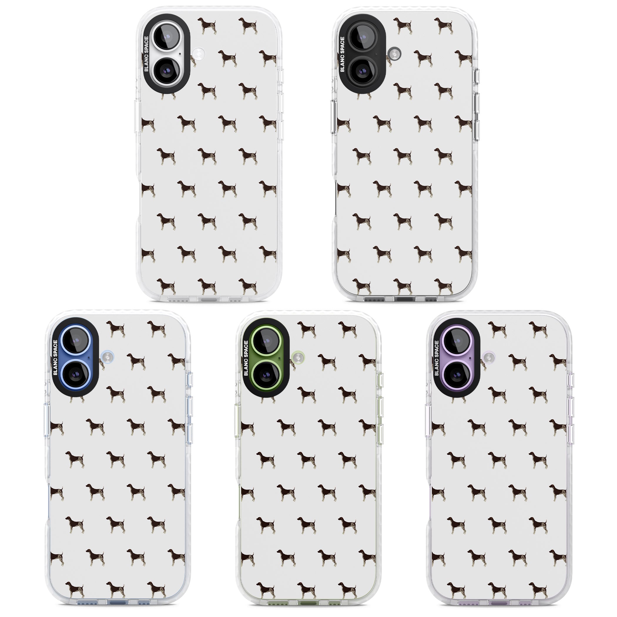 German Shorthaired Pointer Pattern iPhone 17 Impact Pro Clear Phone Case APT Impact Protection