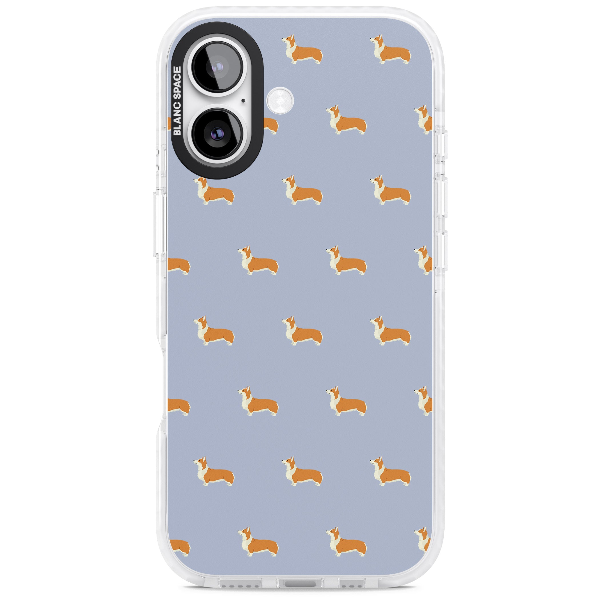 Corgi Pattern iPhone 17 Impact Pro Clear Phone Case