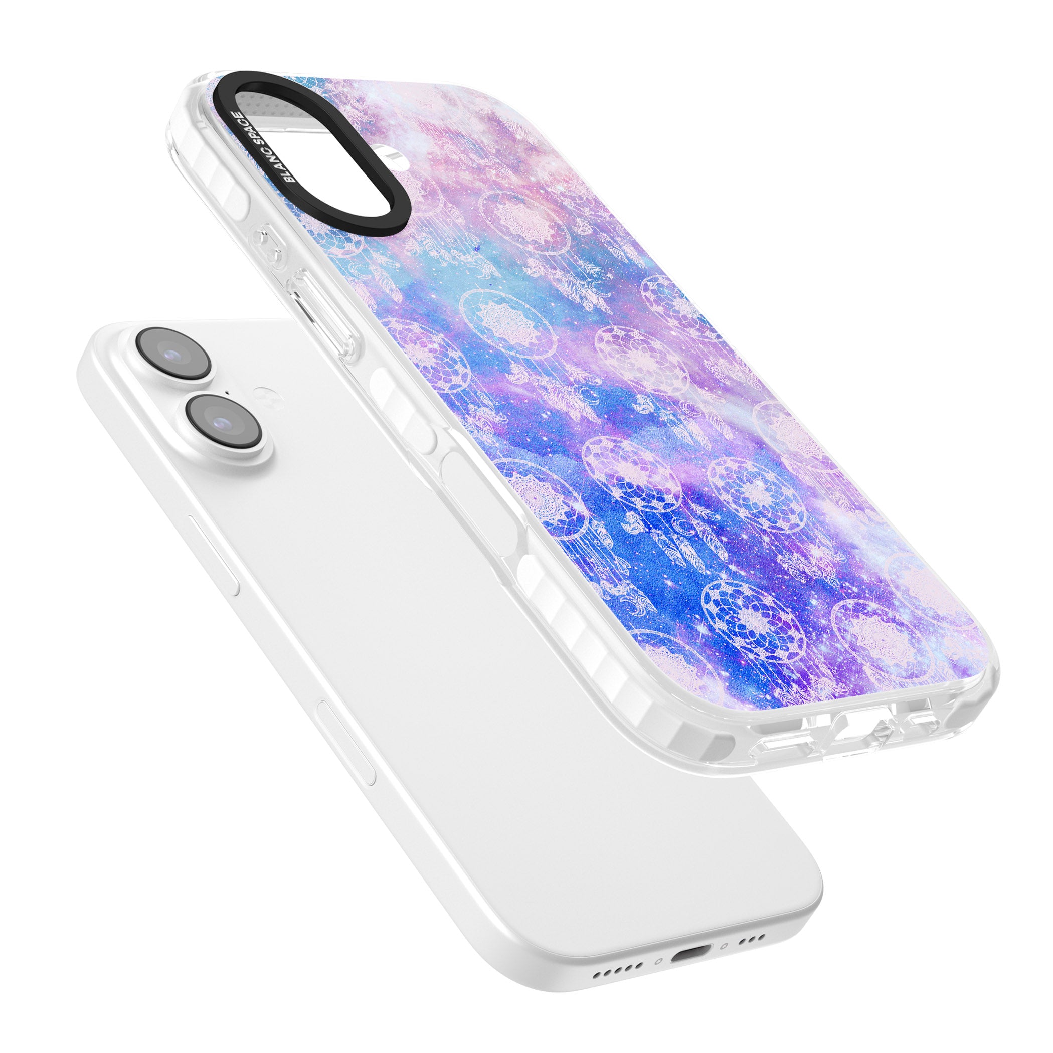 Dreamcatcher Galaxy Tie Dye iPhone 17 Impact Pro Clear Phone Case Colours