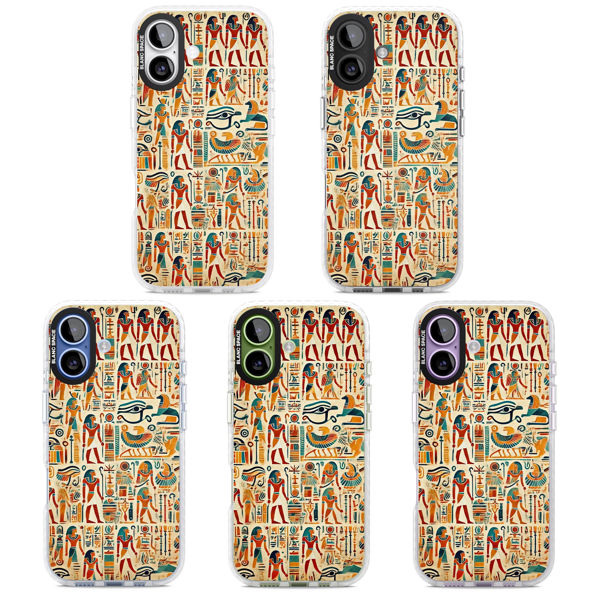 Egyptian Heiroglyphics iPhone 17 Impact Pro Clear Phone Case APT Impact Protection