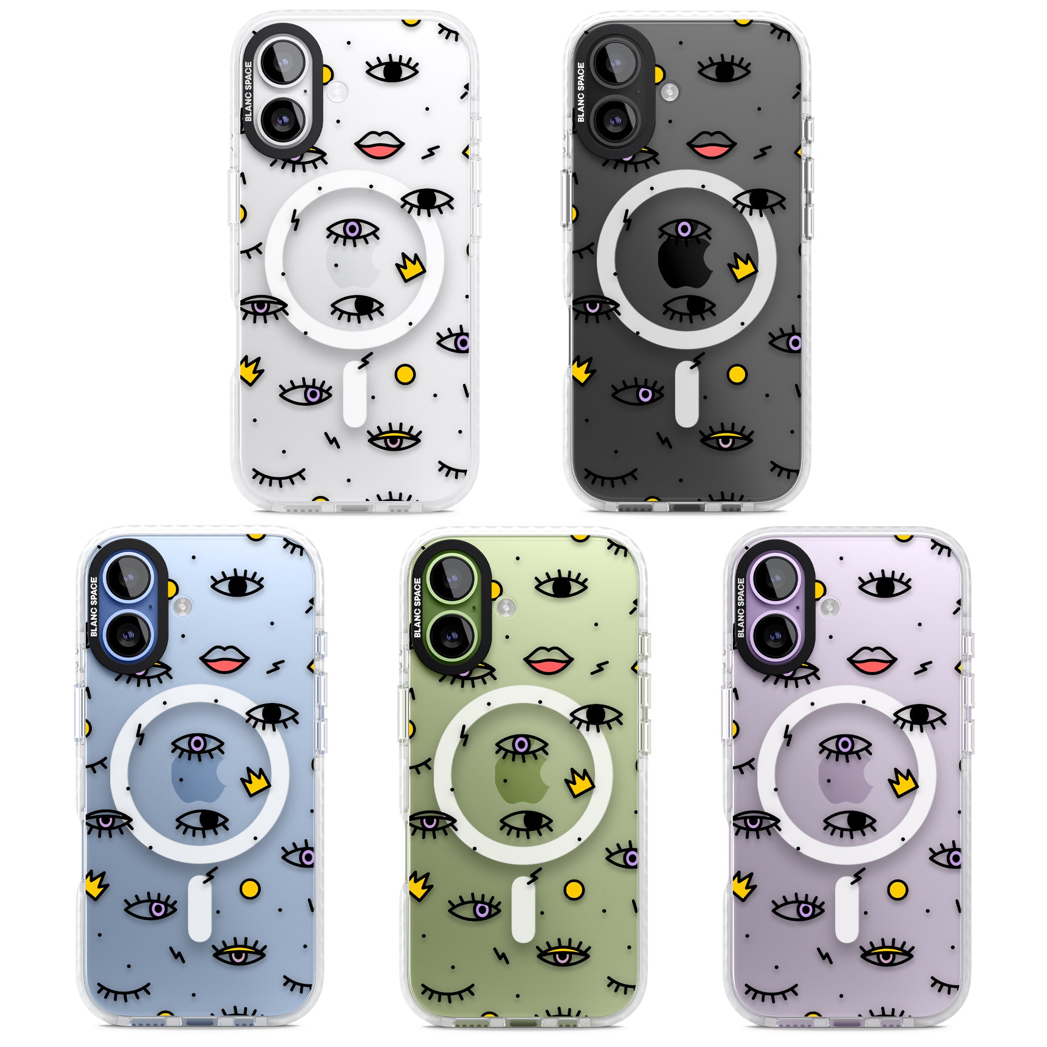 Eyes & Lips Icons iPhone 17 Impact Pro Clear Phone Case APT Impact Protection