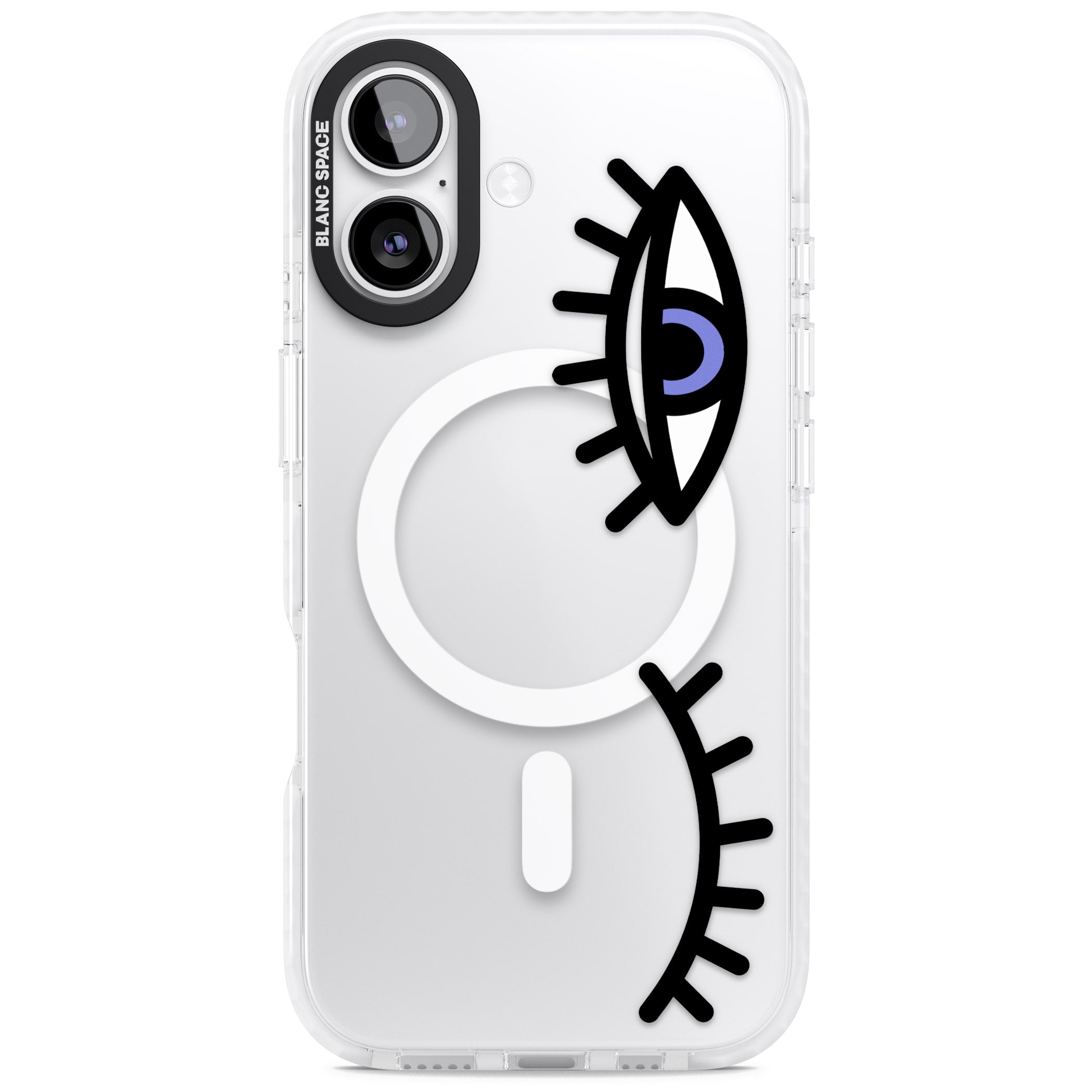 Winking Eyes Transparent Pattern iPhone 17 Impact Pro Clear Phone Case