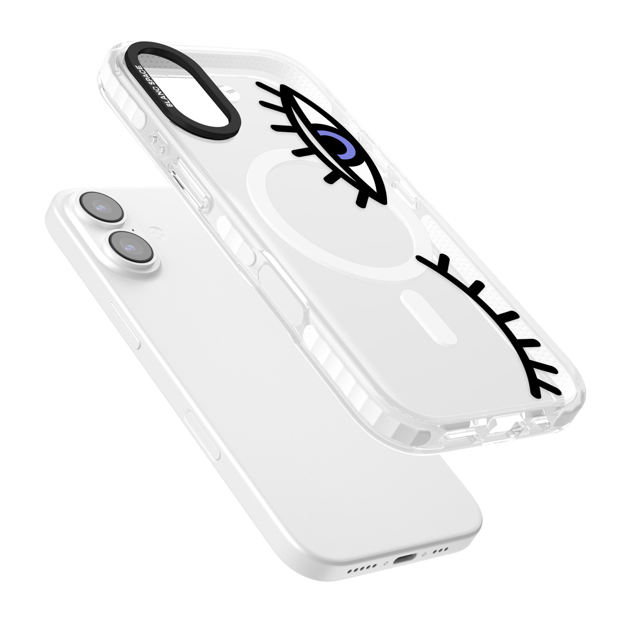 Winking Eyes Transparent Pattern iPhone 17 Impact Pro Clear Phone Case Colours