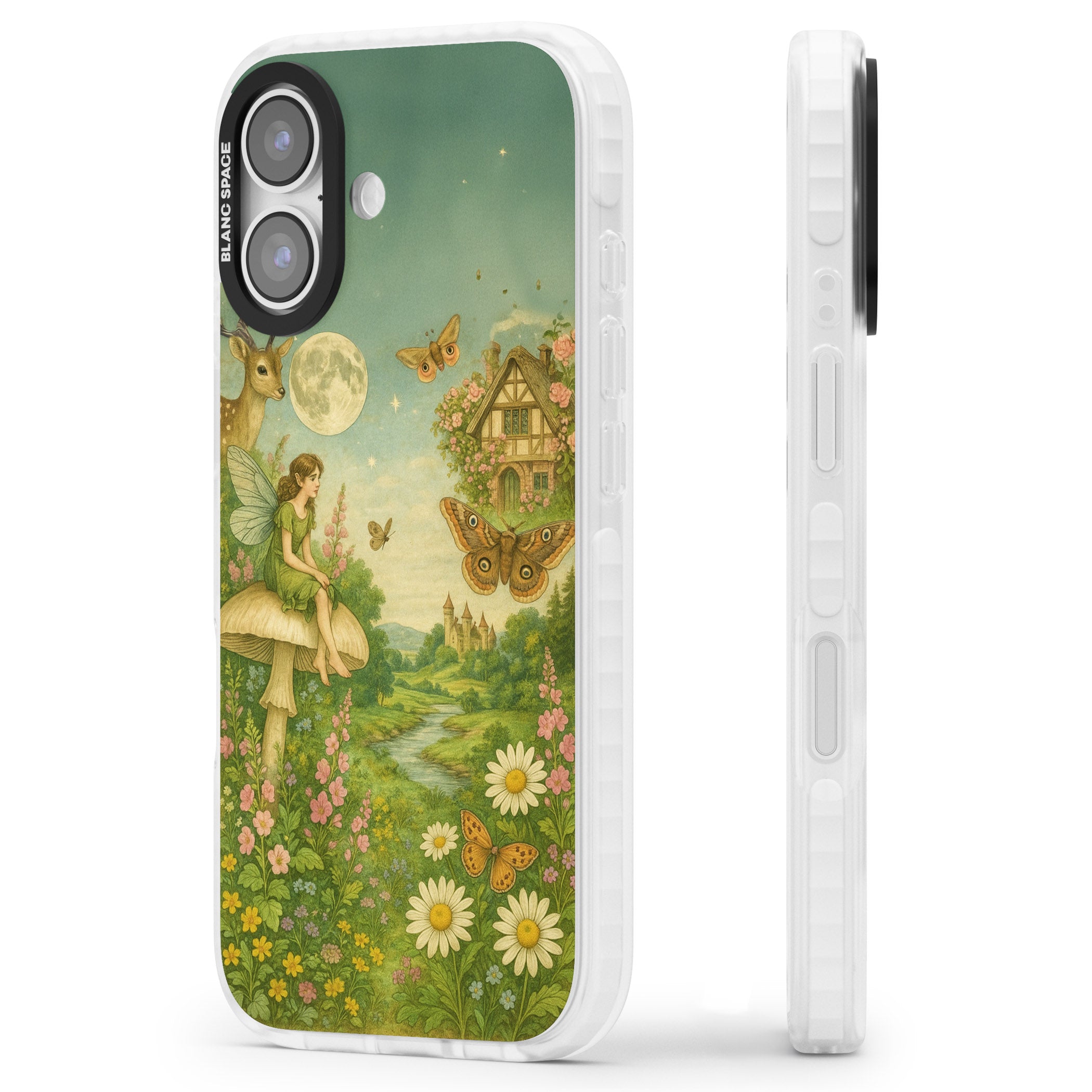 Cottage Fairy iPhone 17 Impact Pro Clear Phone Case Side Profile