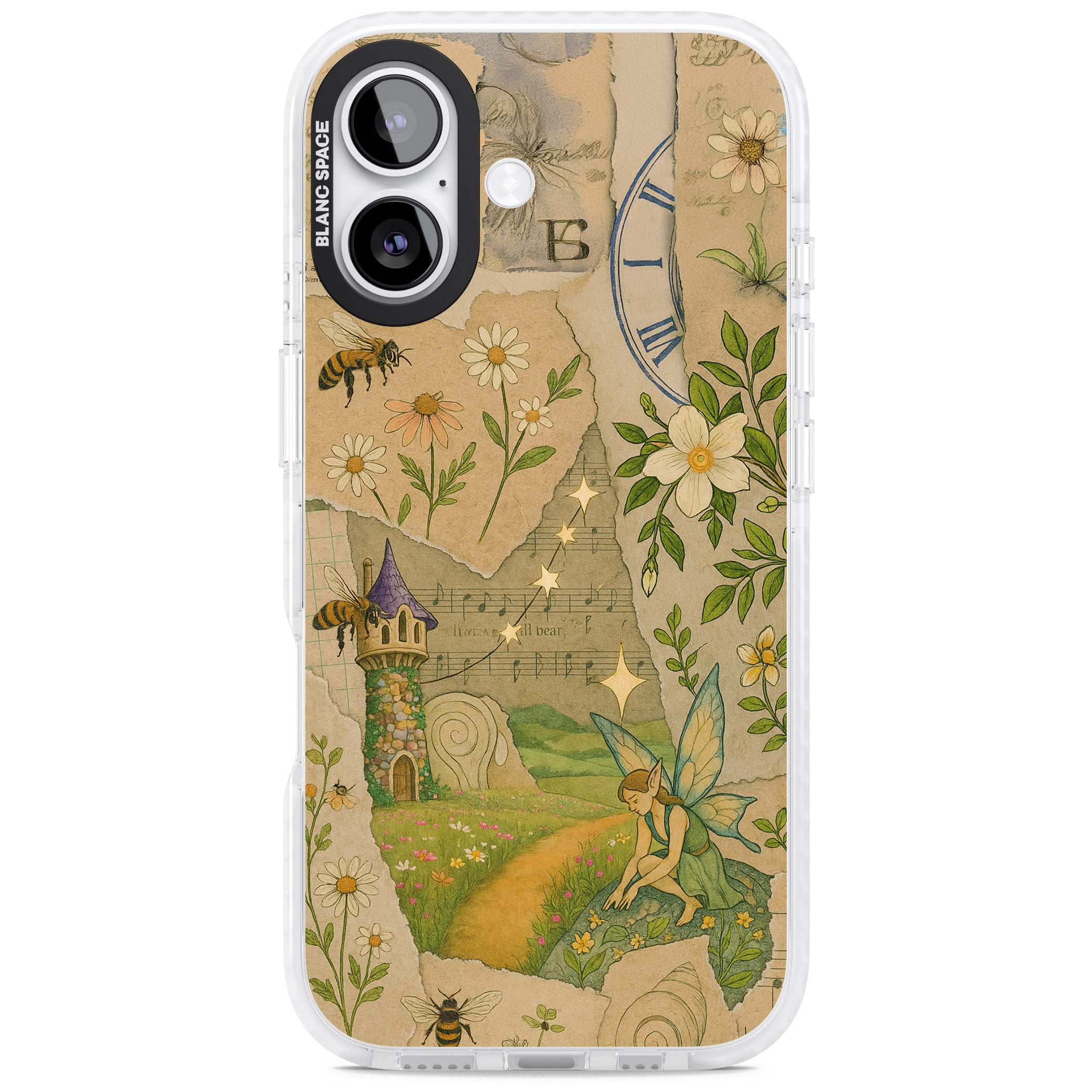 Floral Fairy Collage iPhone 17 Impact Pro Clear Phone Case