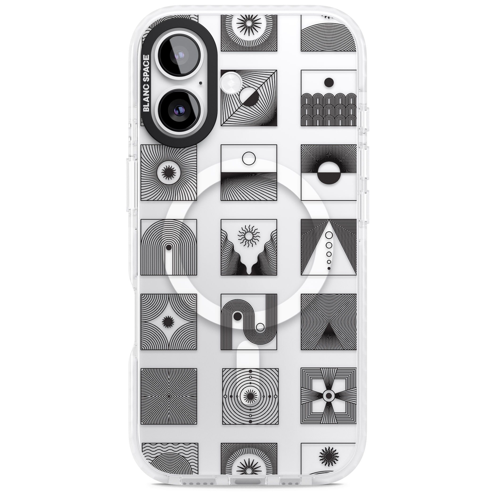 Abstract Geometric iPhone 17 Impact Pro Clear Phone Case