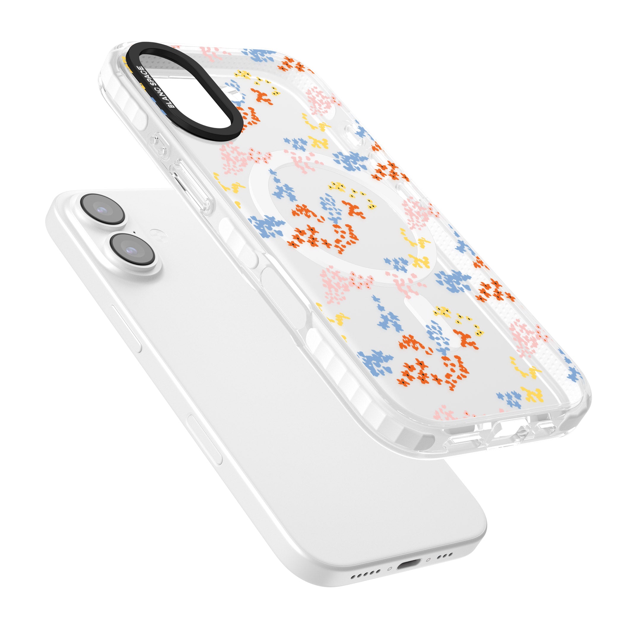 Floral Confetti: Transparent Delight iPhone 17 Impact Pro Clear Phone Case Colours