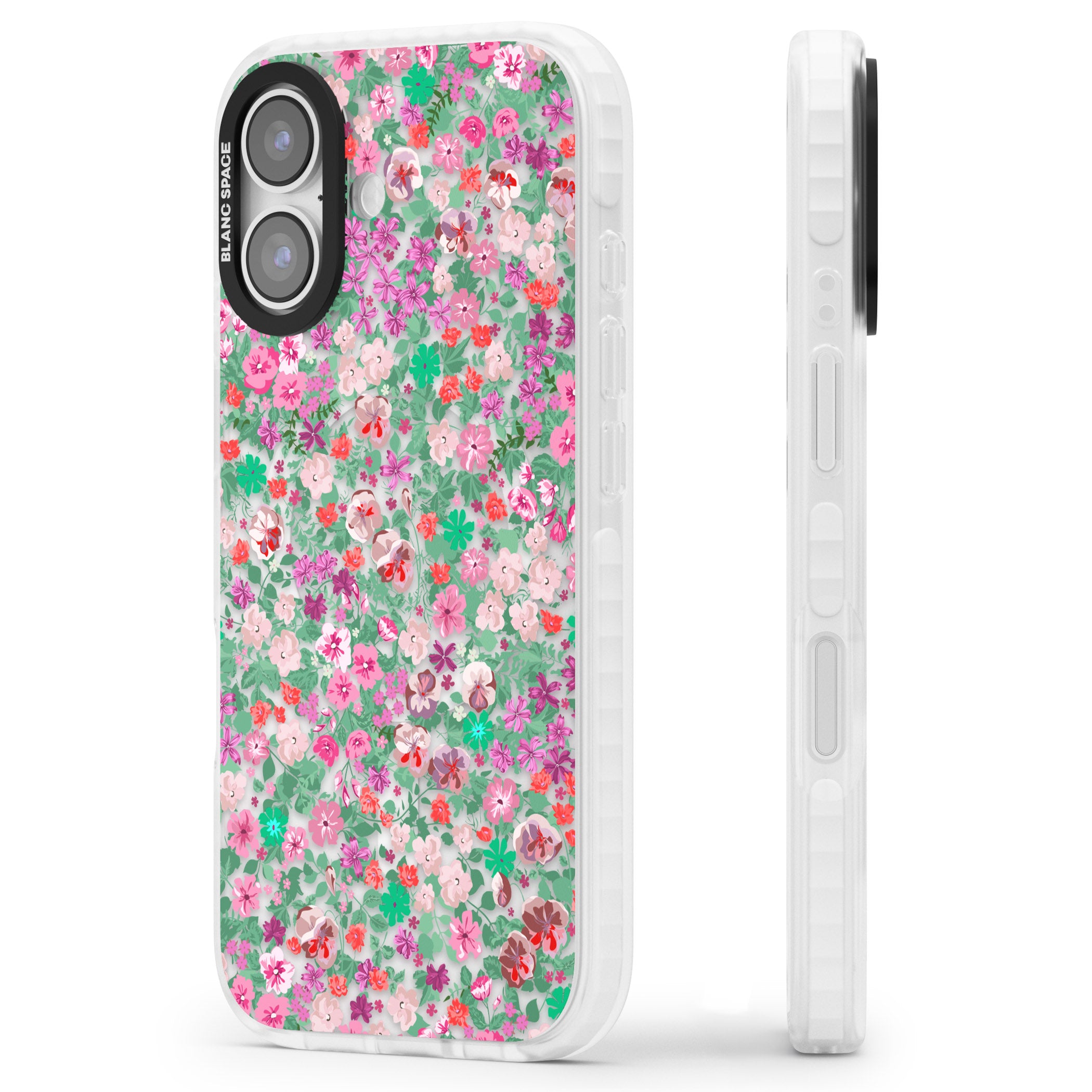 Florentine Meadow iPhone 17 Impact Pro Clear Phone Case Side Profile