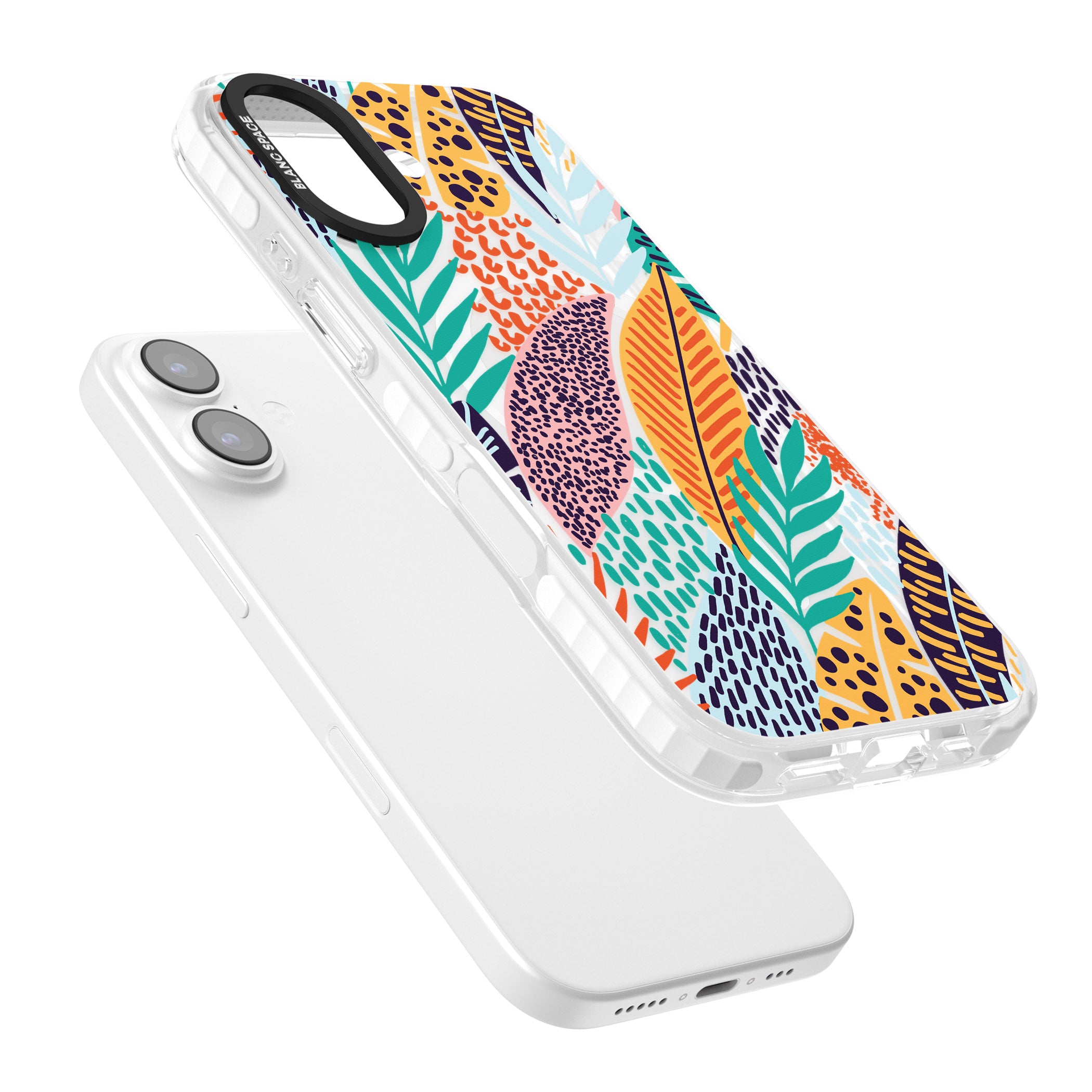 Colourful Leaves Mixture iPhone 17 Impact Pro Clear Phone Case Colours