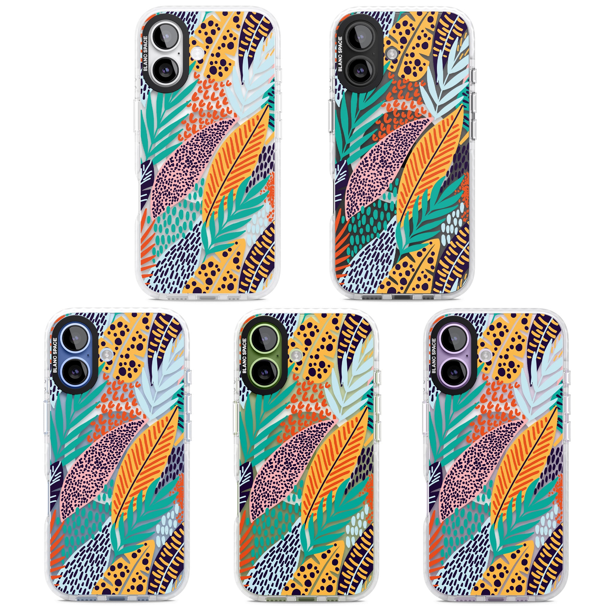 Colourful Leaves Mixture iPhone 17 Impact Pro Clear Phone Case APT Impact Protection
