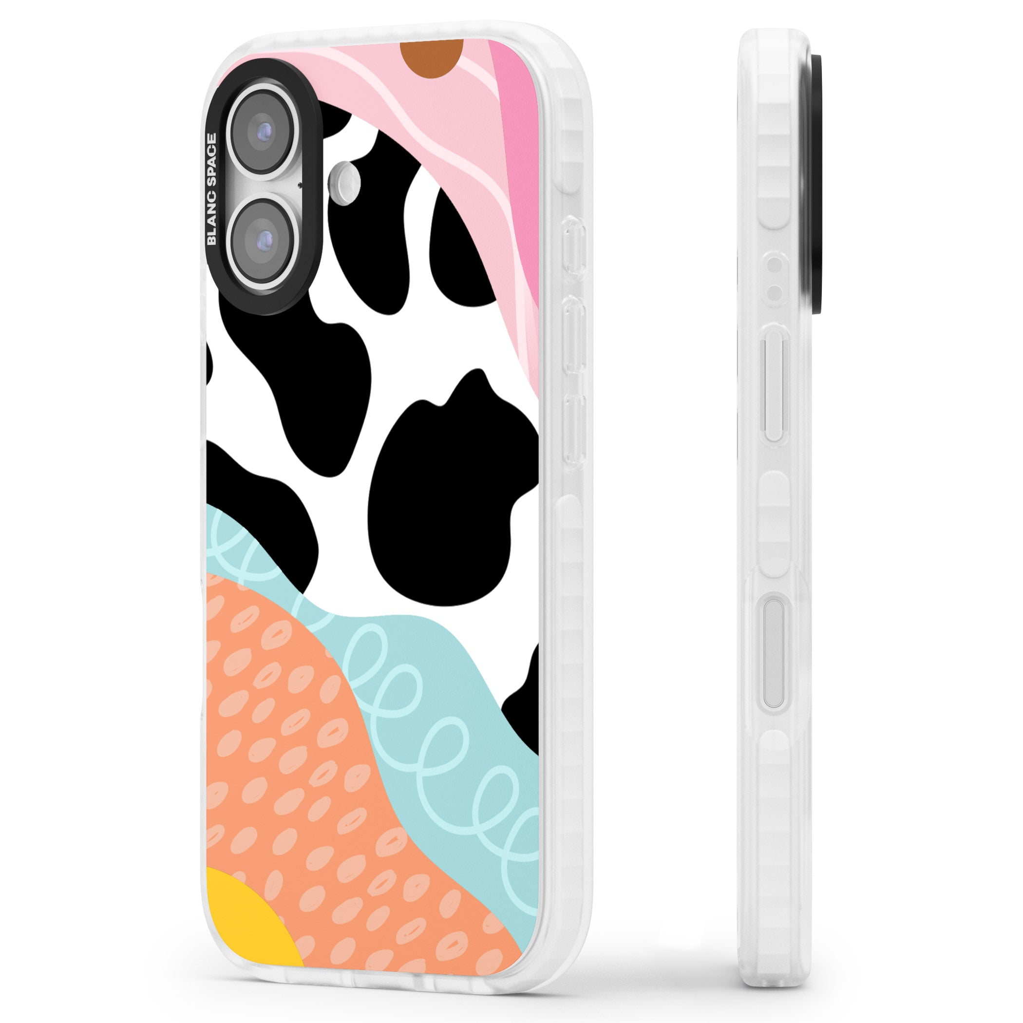 Abstract Elegance iPhone 17 Impact Pro Clear Phone Case Side Profile