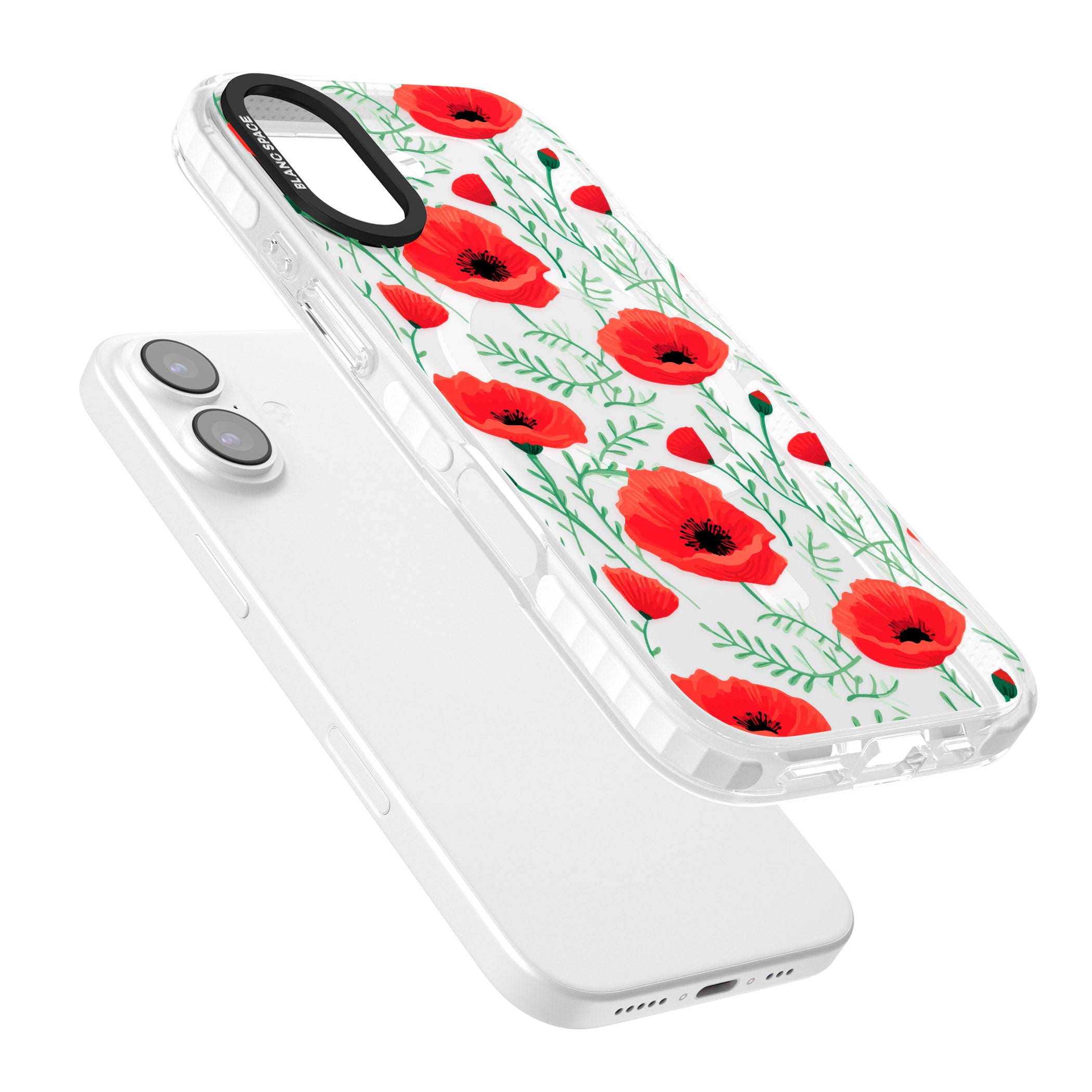 Poppy Garden iPhone 17 Impact Pro Clear Phone Case Colours