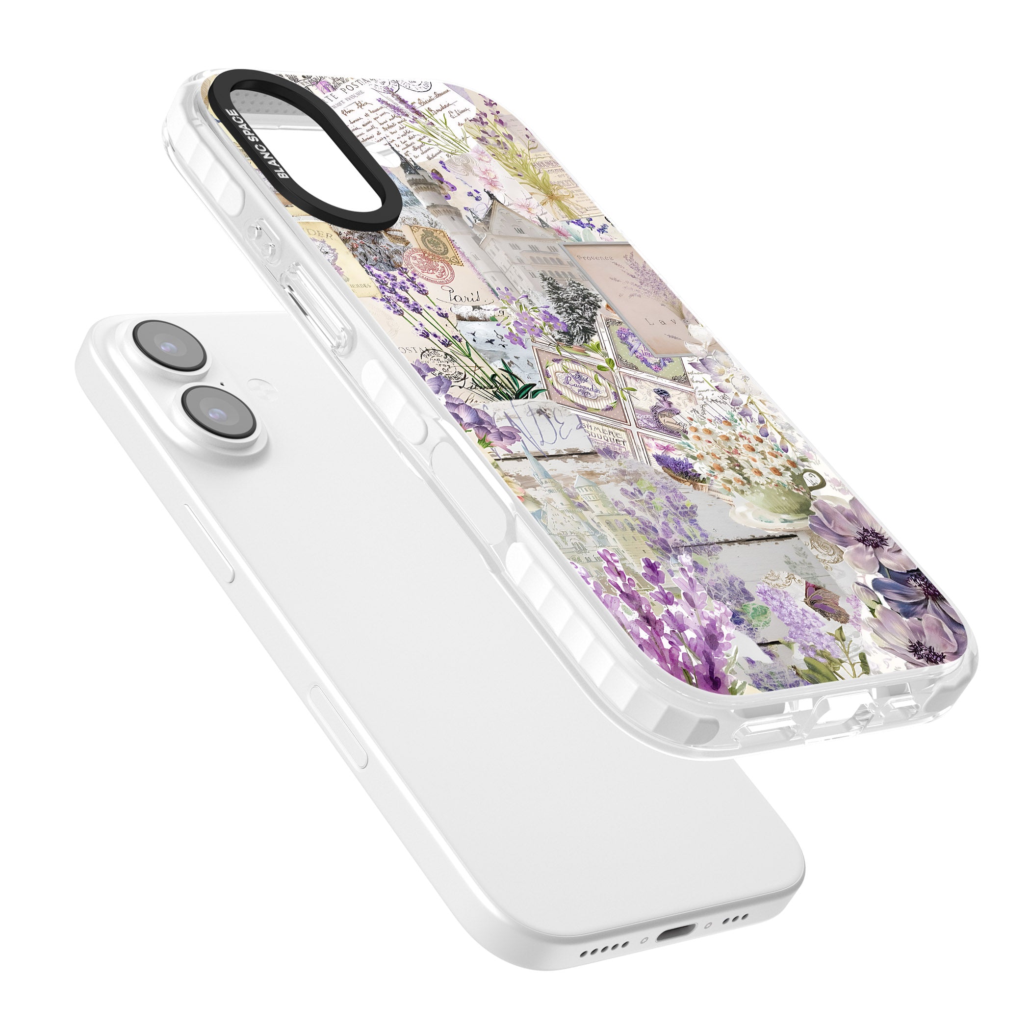 Soft Lavender Collage iPhone 17 Impact Pro Clear Phone Case Colours
