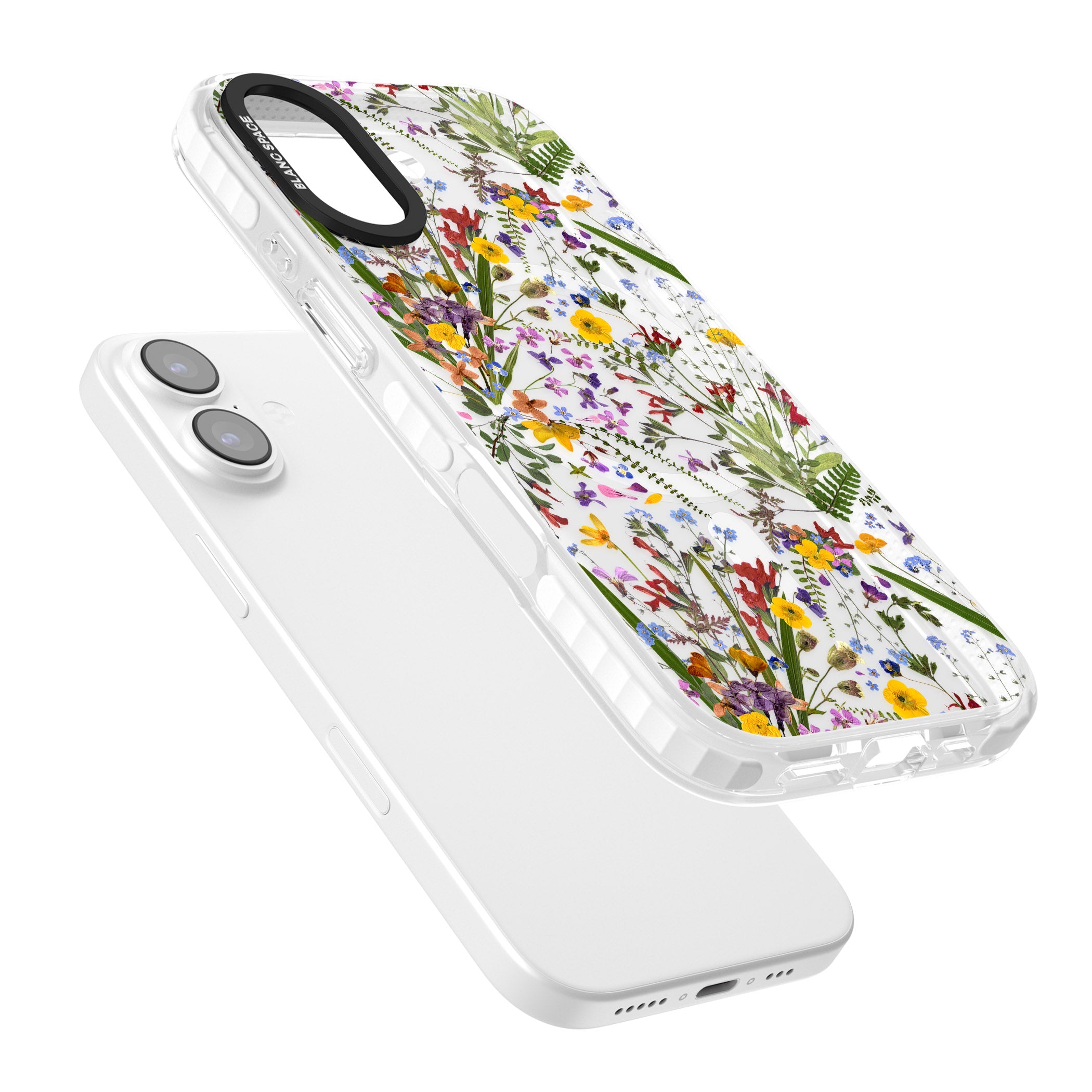 Wildflower & Leaves iPhone 17 Impact Pro Clear Phone Case Colours