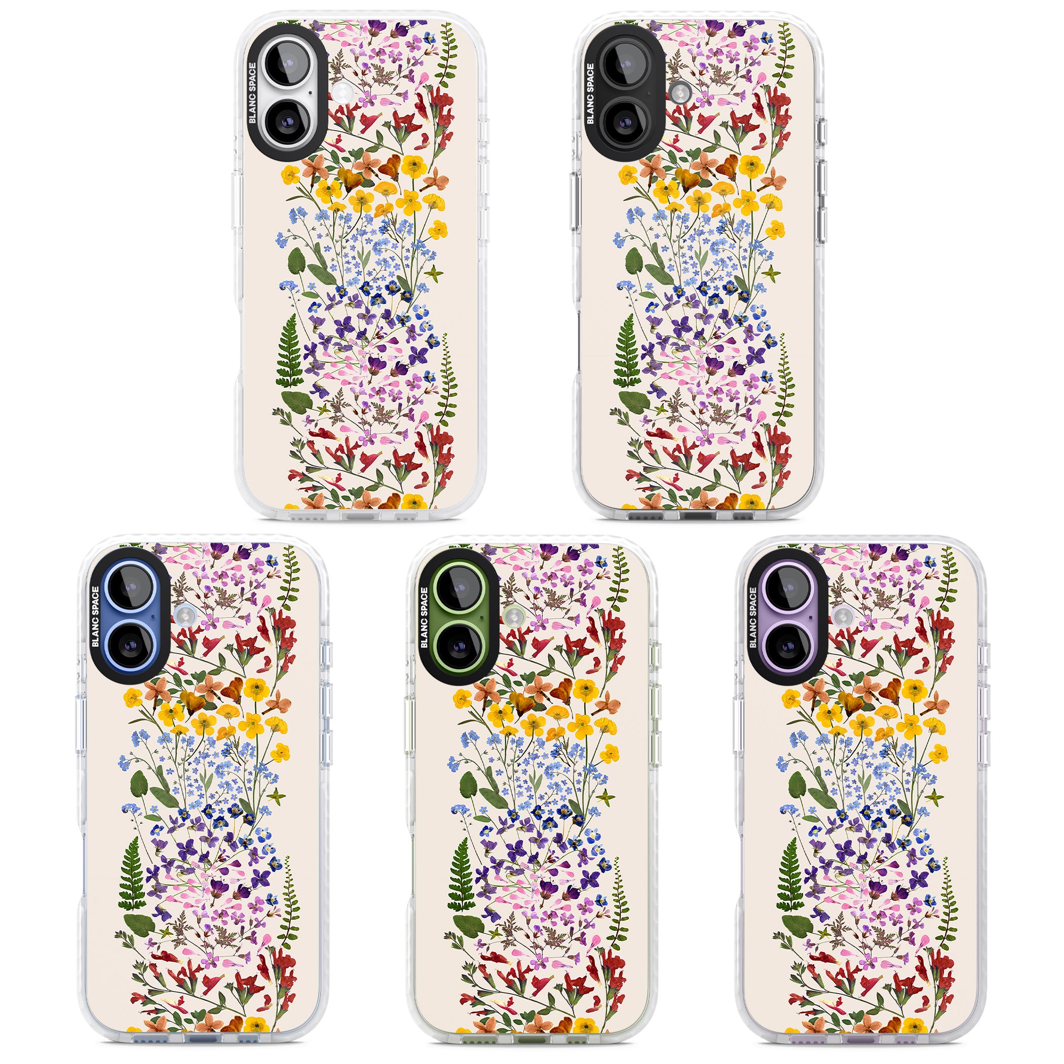 Cream Wildflower iPhone 17 Impact Pro Clear Phone Case APT Impact Protection
