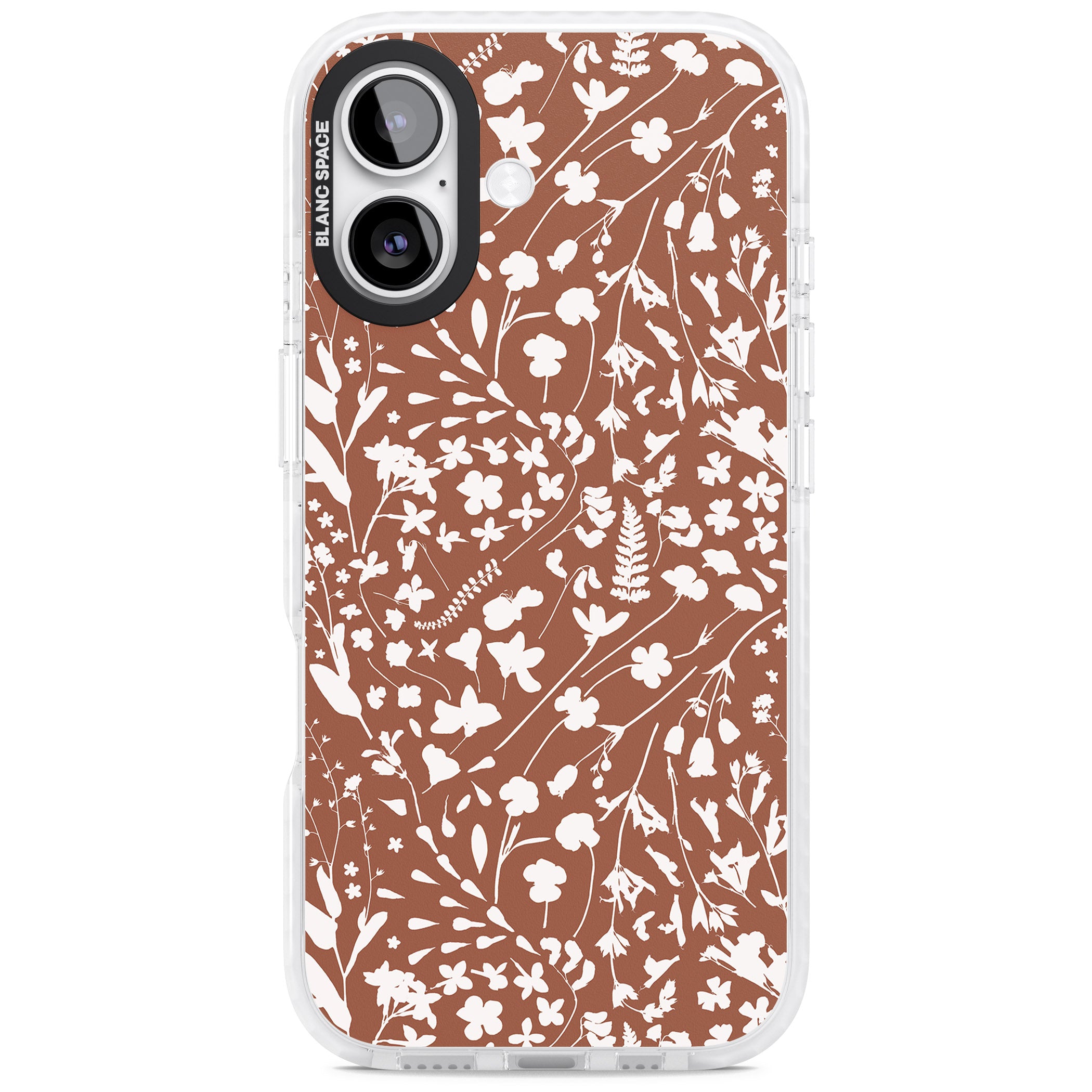 Wildflower Cluster On Terracotta iPhone 17 Impact Pro Clear Phone Case