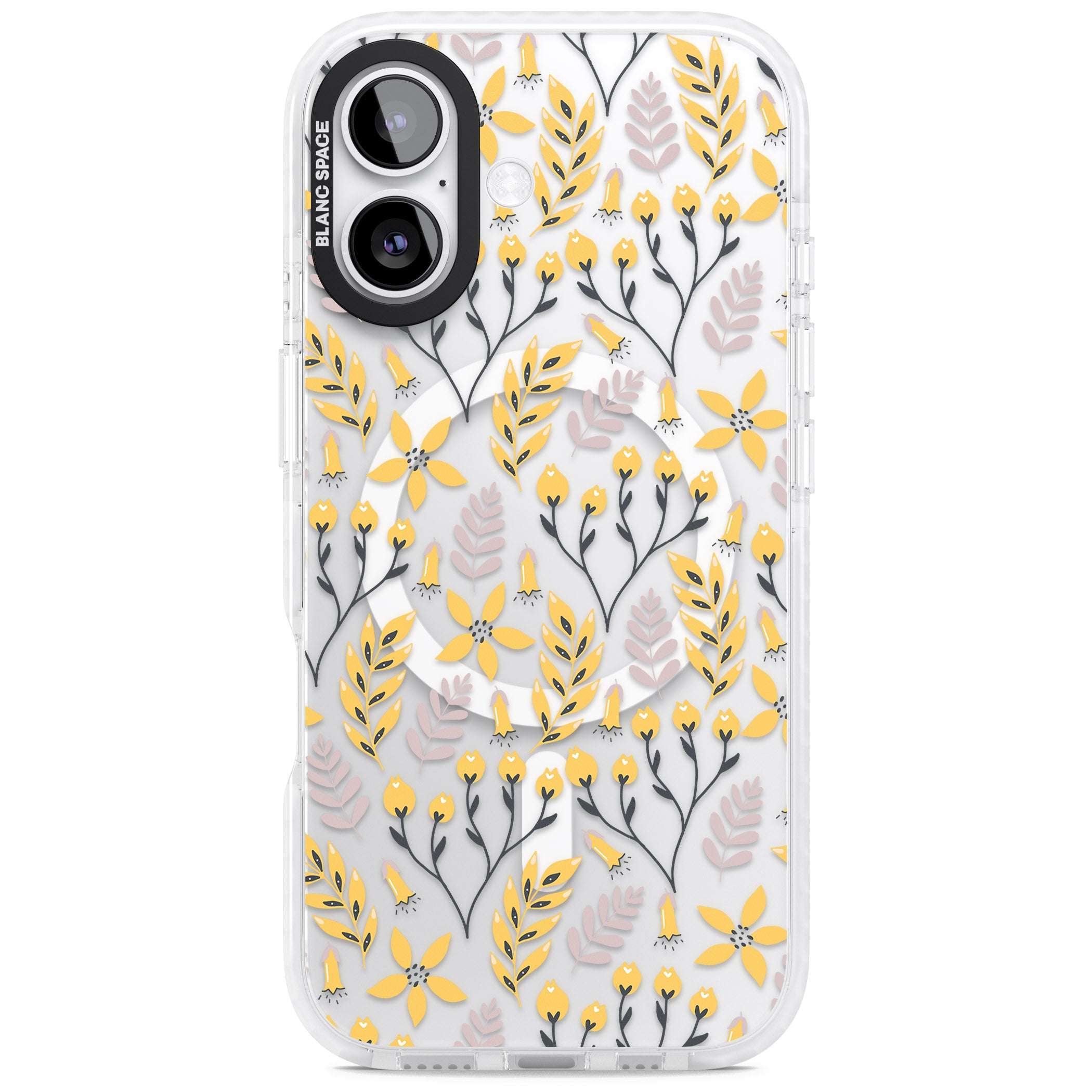 Yellow Floral Vibrance iPhone 17 Impact Pro Clear Phone Case