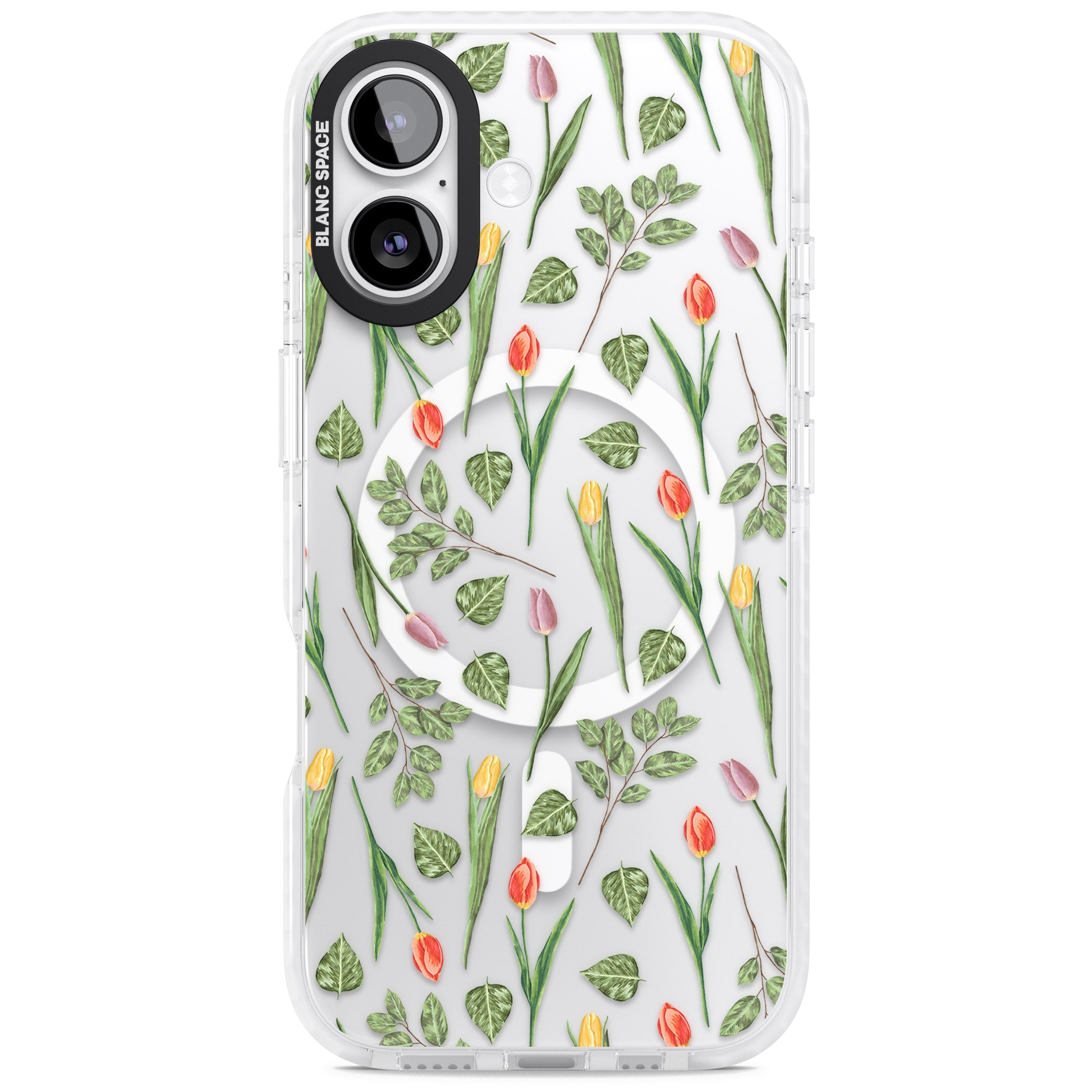 Spring Tulips Floral iPhone 17 Impact Pro Clear Phone Case