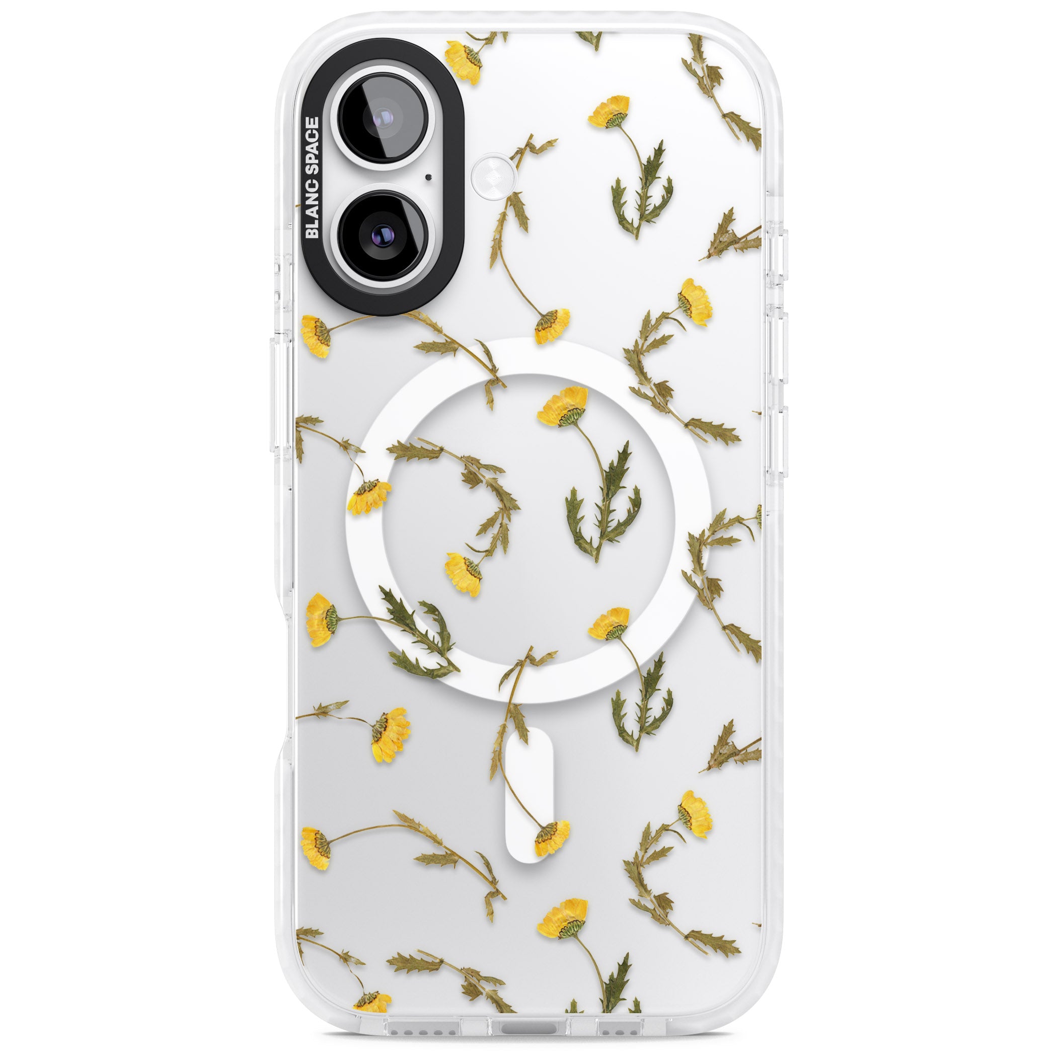 Wildflower Yellow iPhone 17 Impact Pro Clear Phone Case