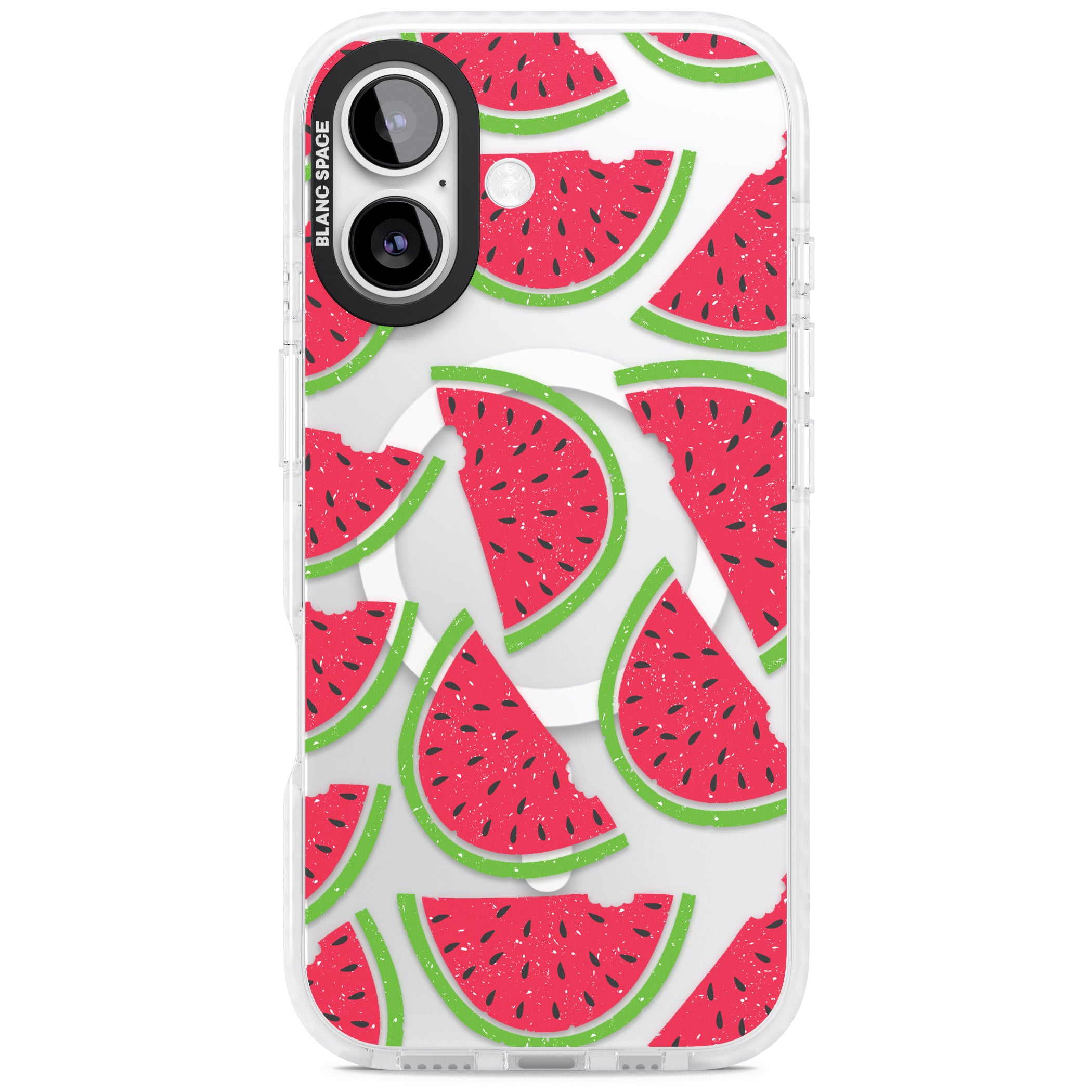 Watermelon Pattern iPhone 17 Impact Pro Clear Phone Case