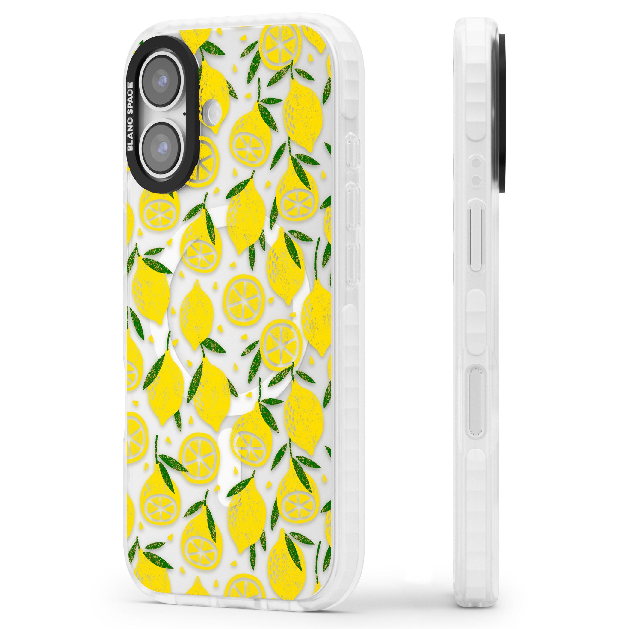 Lemon Delight iPhone 17 Impact Pro Clear Phone Case Side Profile