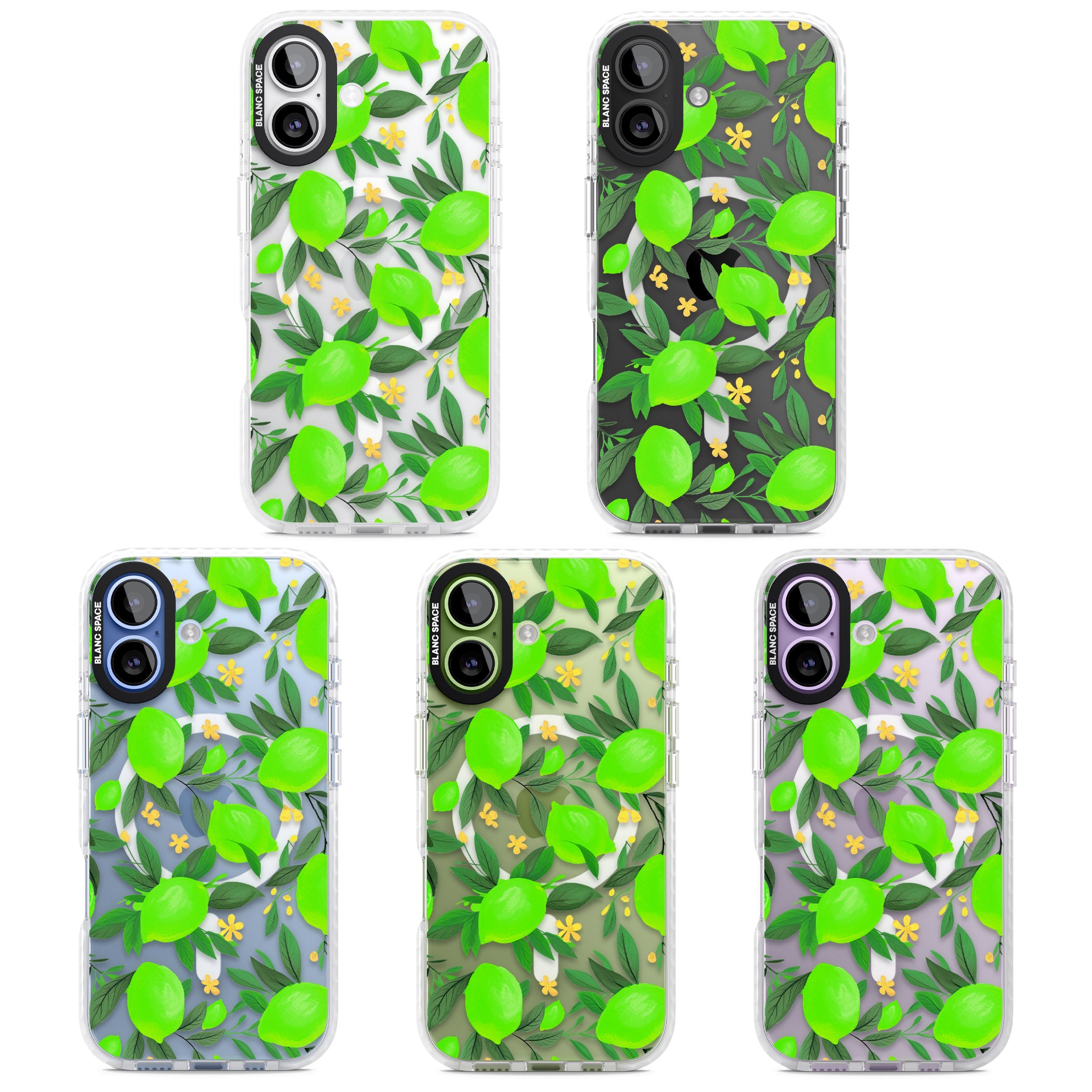 Lime Pattern iPhone 17 Impact Pro Clear Phone Case APT Impact Protection