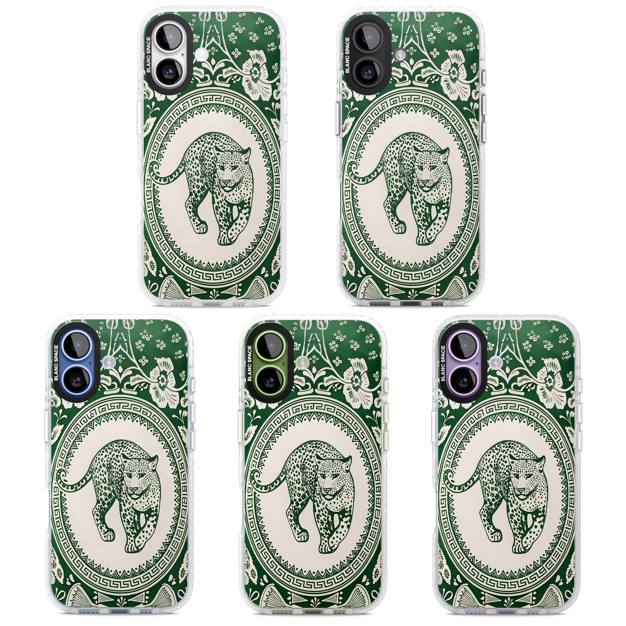 Green Leopard iPhone 17 Impact Pro Clear Phone Case APT Impact Protection