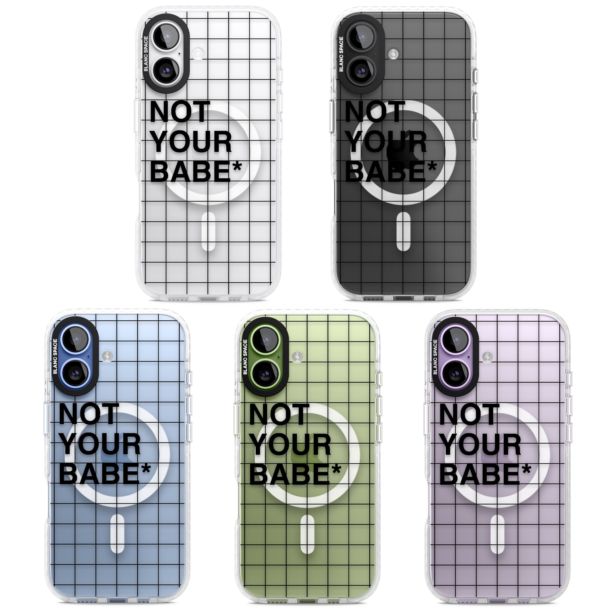 Not Your Babe iPhone 17 Impact Pro Clear Phone Case APT Impact Protection