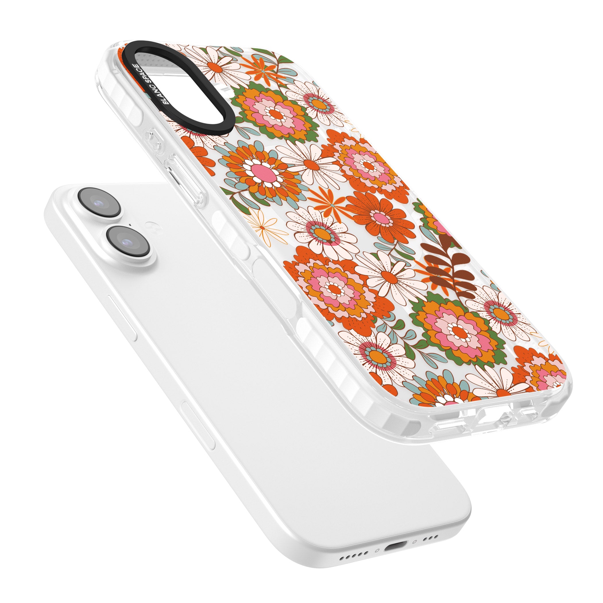 Seventies Bloom iPhone 17 Impact Pro Clear Phone Case Colours