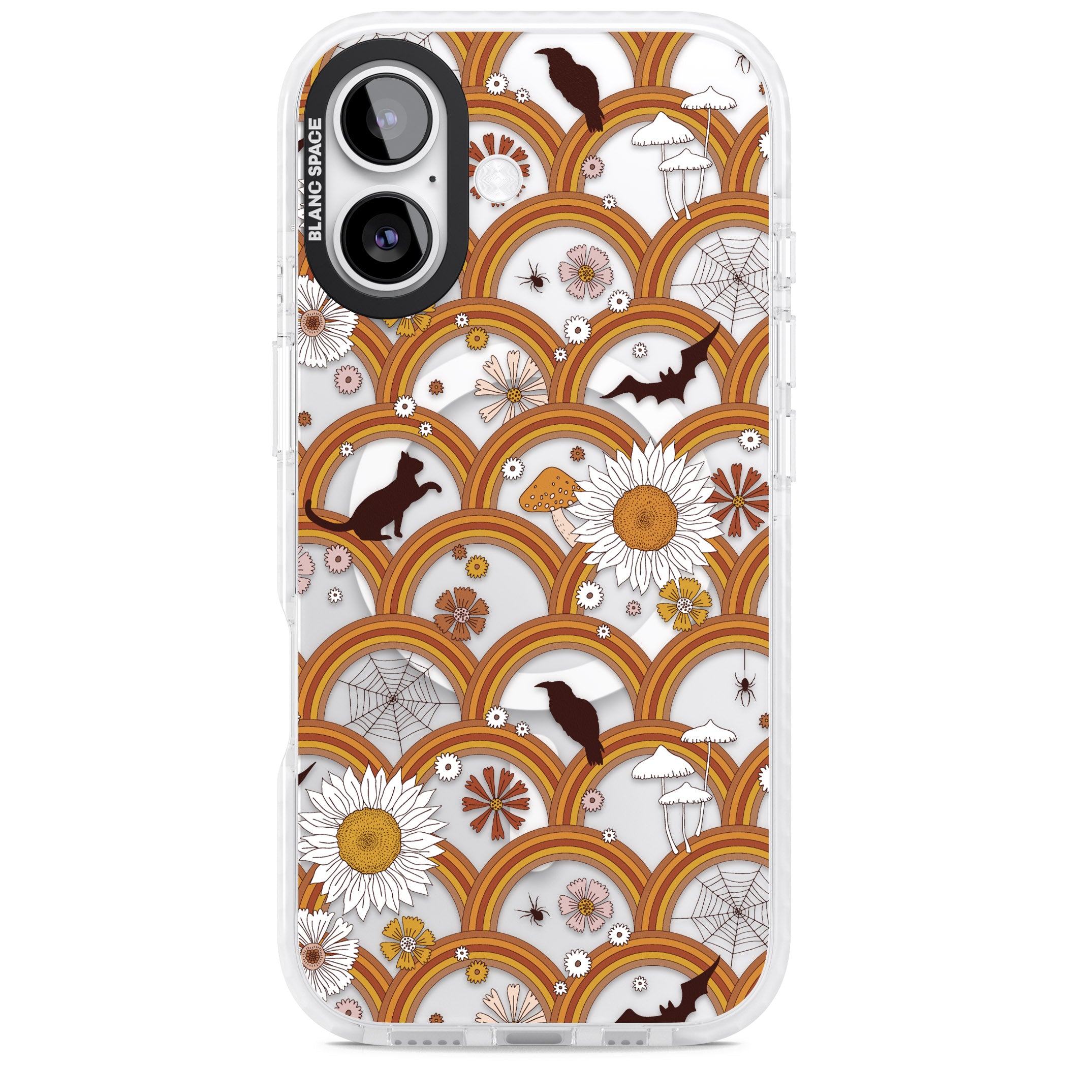 Halloween Rainbows iPhone 17 Impact Pro Clear Phone Case