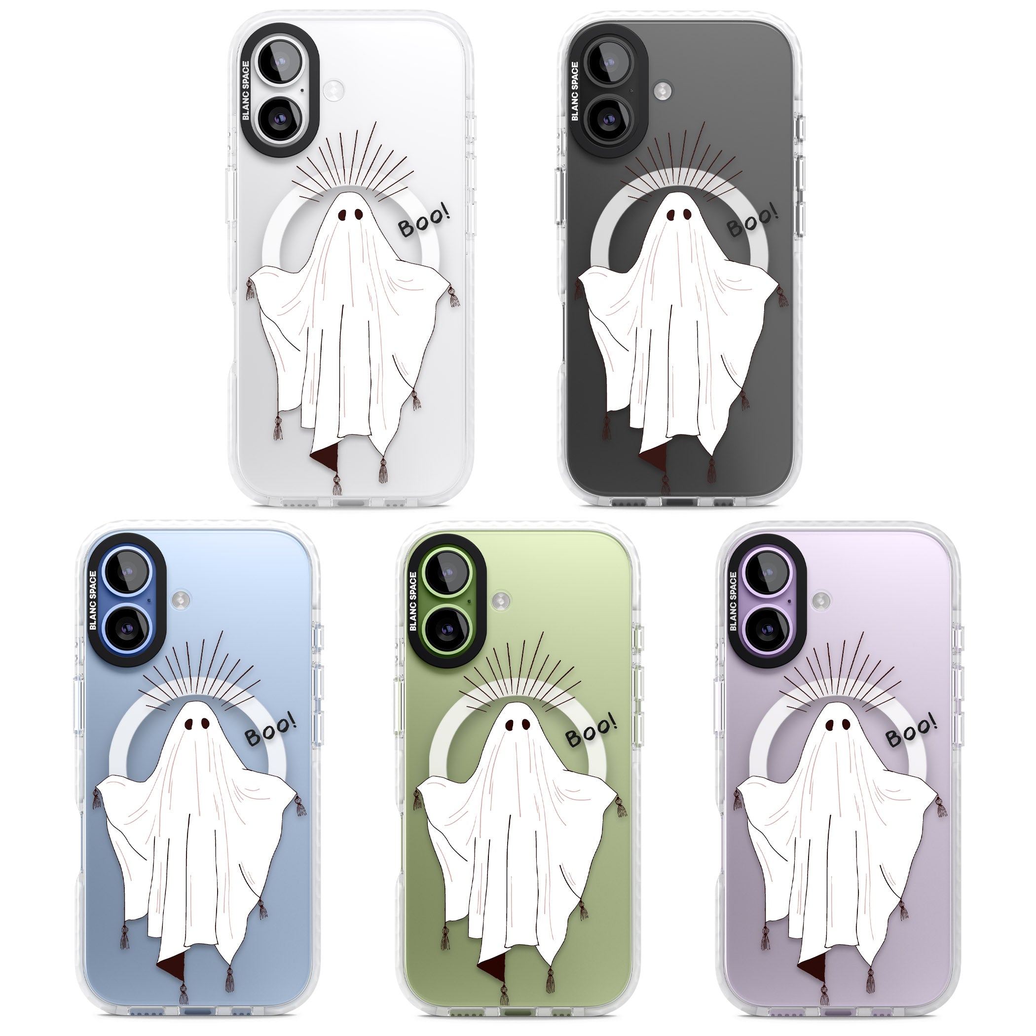 Boo! iPhone 17 Impact Pro Clear Phone Case APT Impact Protection